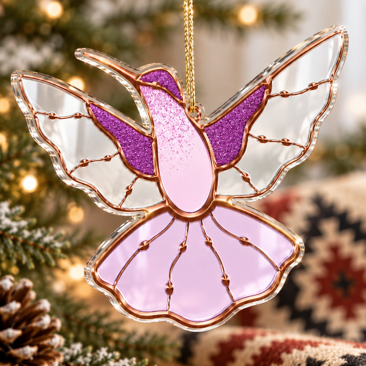 Sacred Spirit Hummingbird Ornament Unique Gift Decor Flat Acrylic