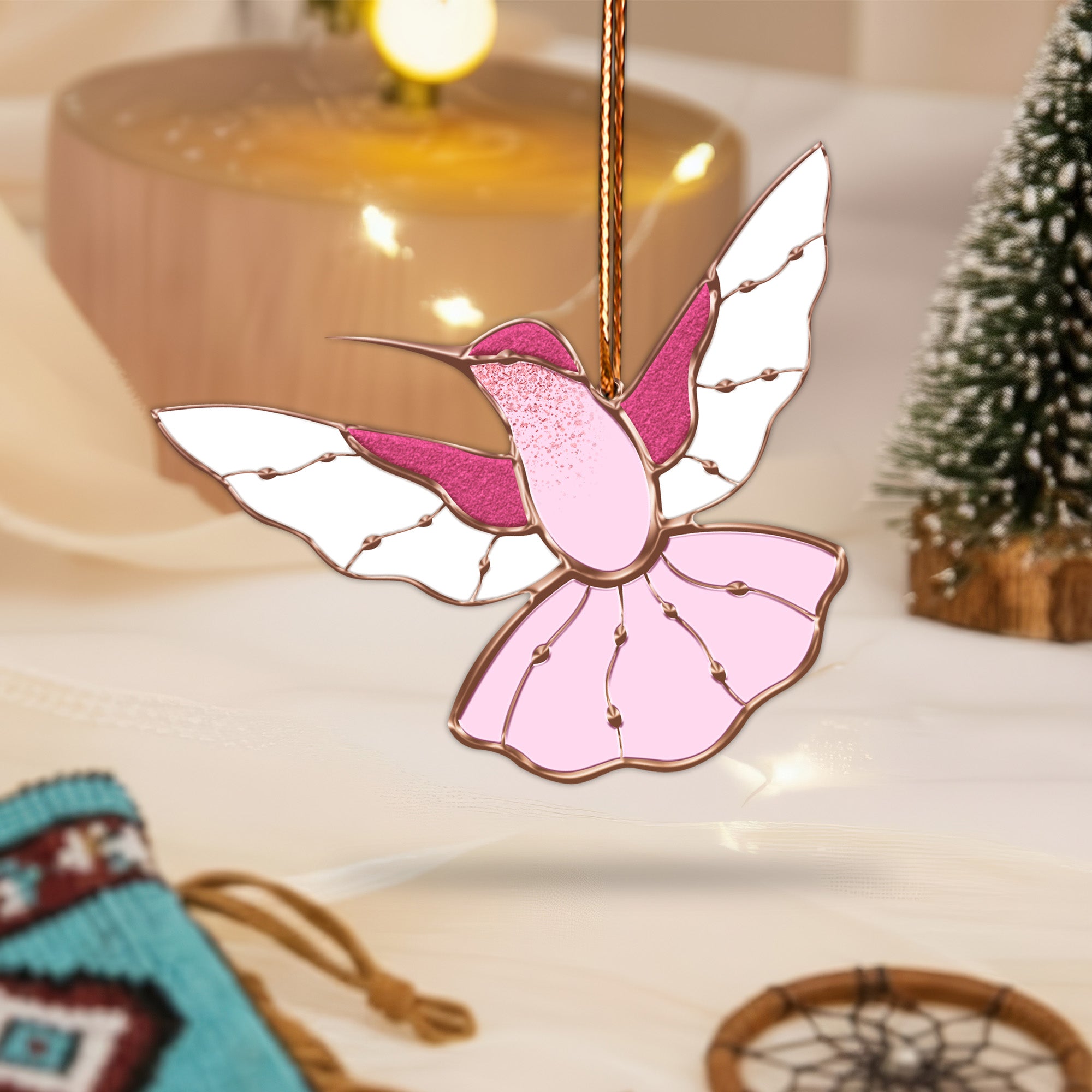 Sacred Spirit Hummingbird Ornament Unique Christmas Gift Decor Flat Acrylic