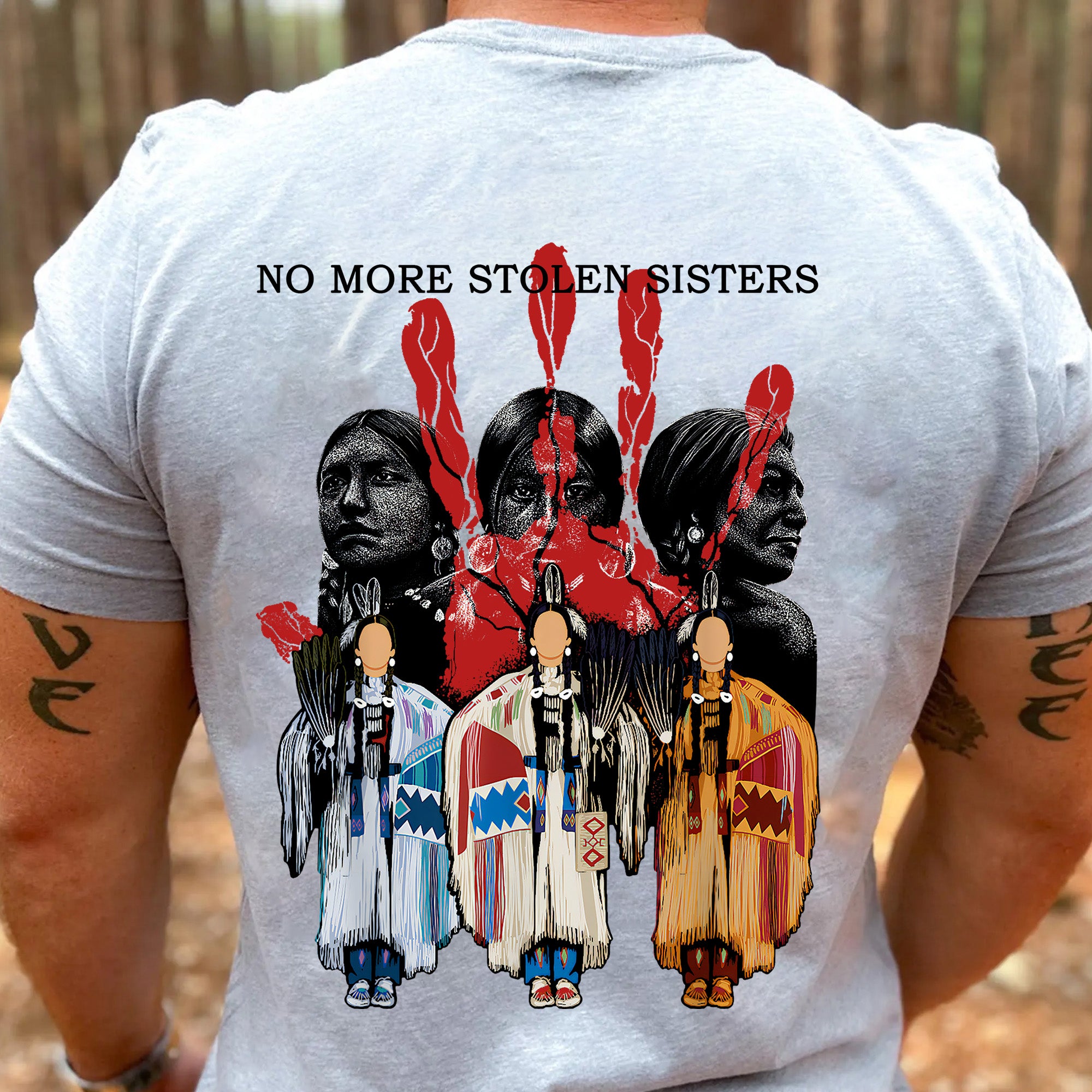 MMIW I Wear Red For My Sisters Native American Unisex T-shirt/T-shirt V-Neck/Hoodie/Sweatshirt