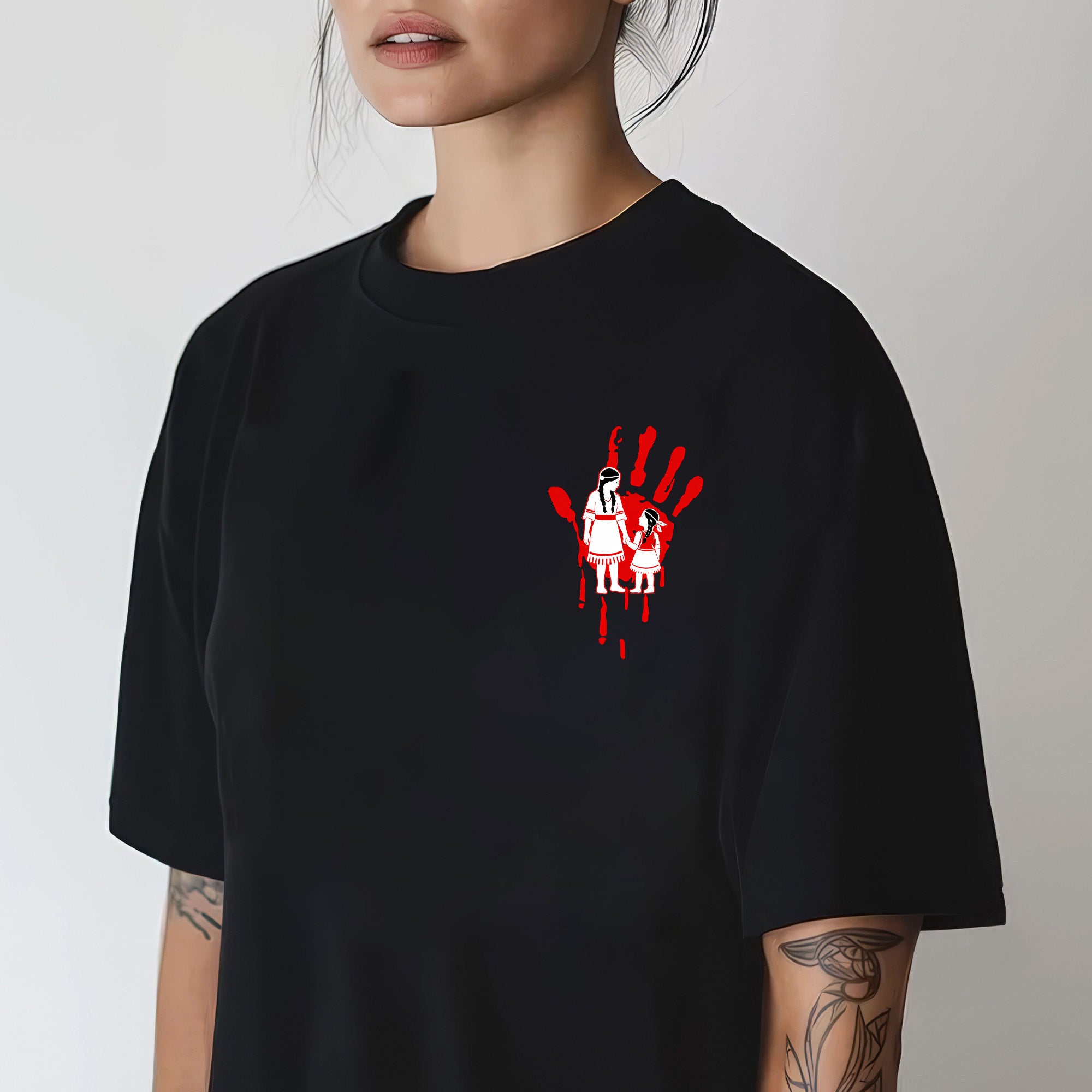 [Two Sides] Missing and Murdered Indigenous Women Unisex T-shirt/T-shirt V-Neck/Hoodie/Sweatshirt - N396
