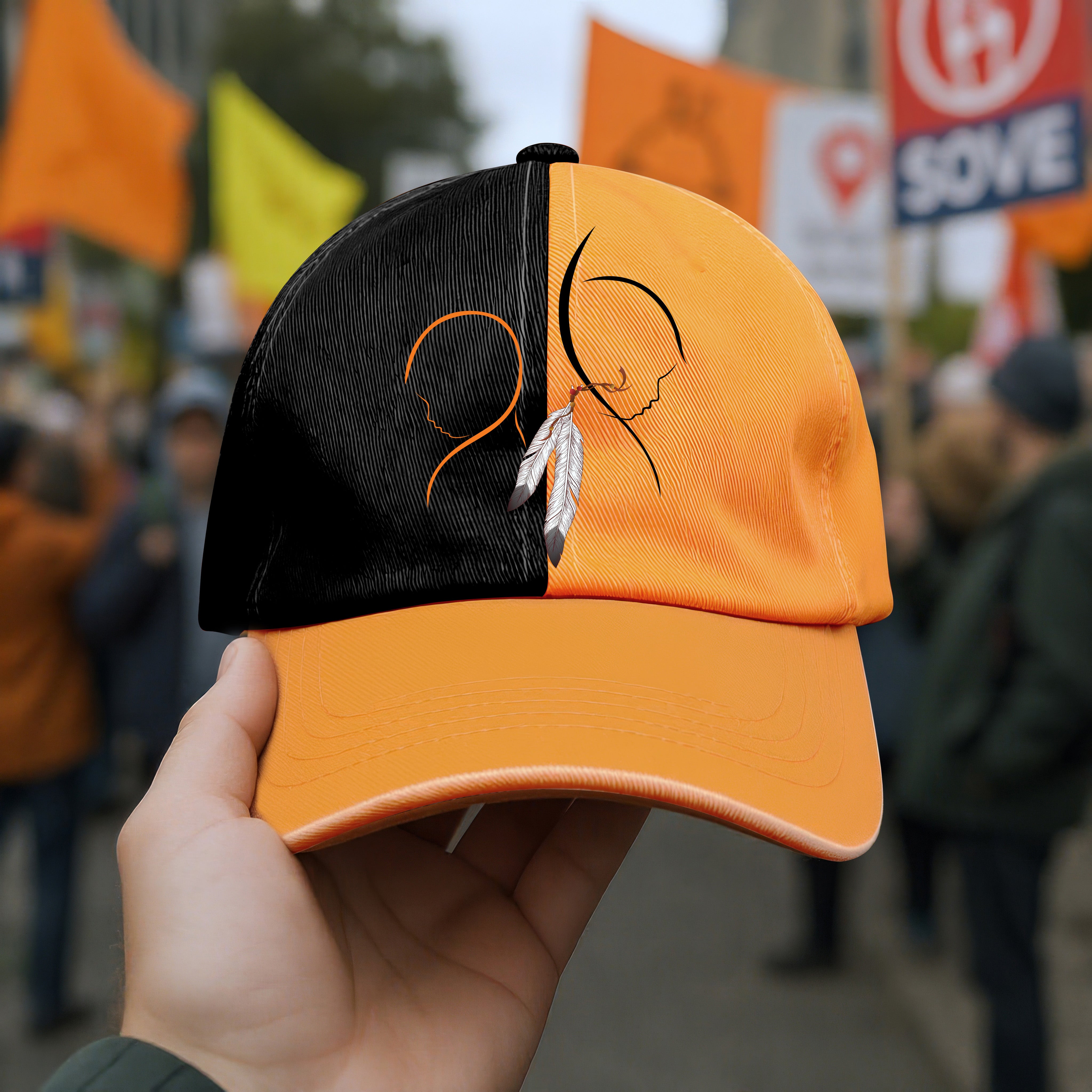 Every Child Matters Two Children For Orange Shirt Day Cap