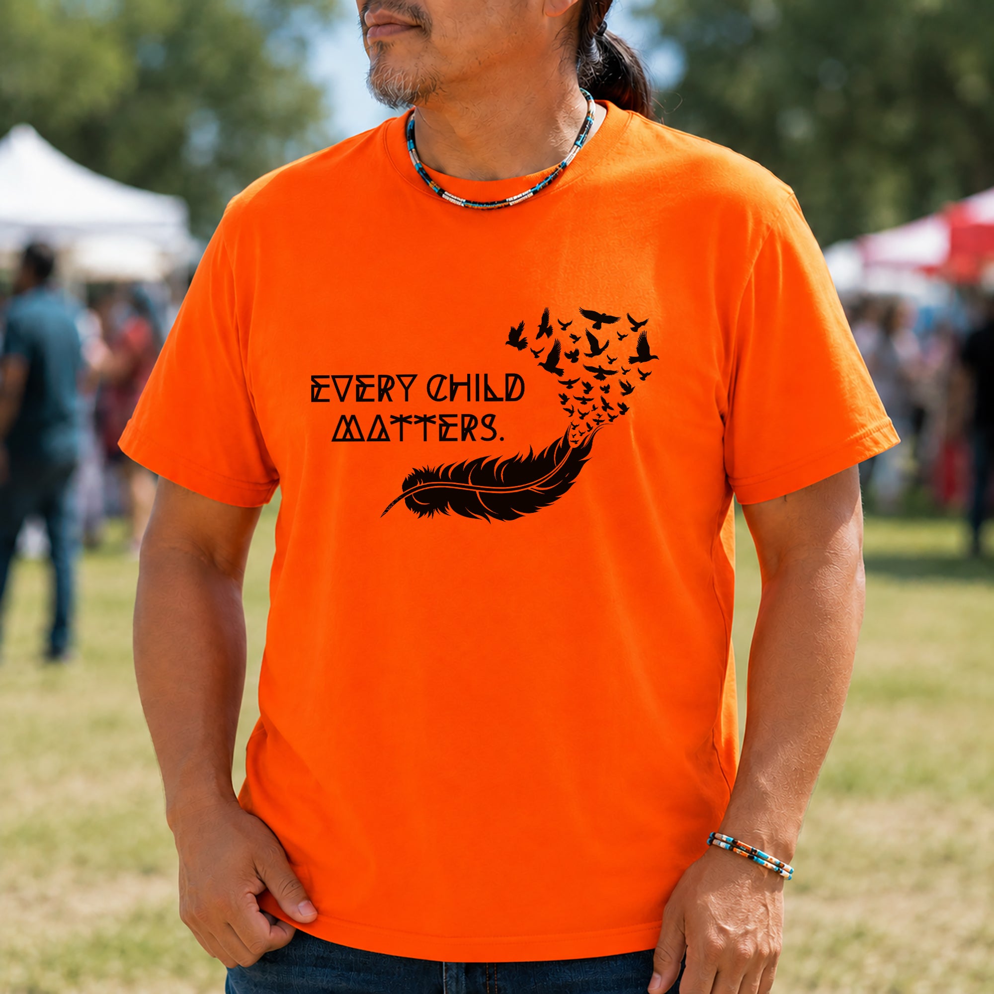 Feather Flying Birds Every Child Matters Orange Shirt Day Unisex T-shirt/Hoodie/Sweatshirt/V-Neck T-shirt