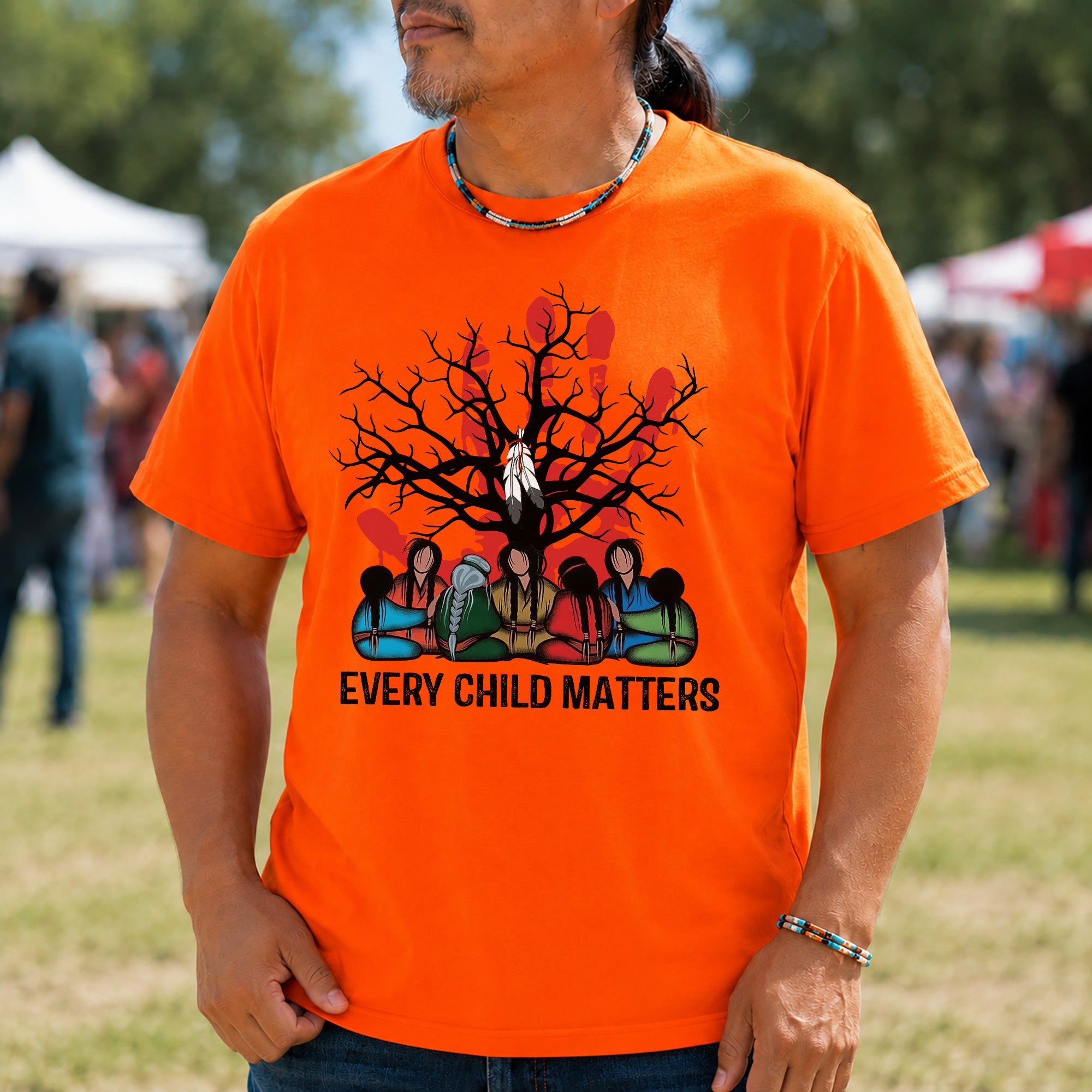 Every Child Matters Indigenous Roots Red Hand Design For Orange Shirt Day Unisex T-shirt/Hoodie/Sweatshirt
