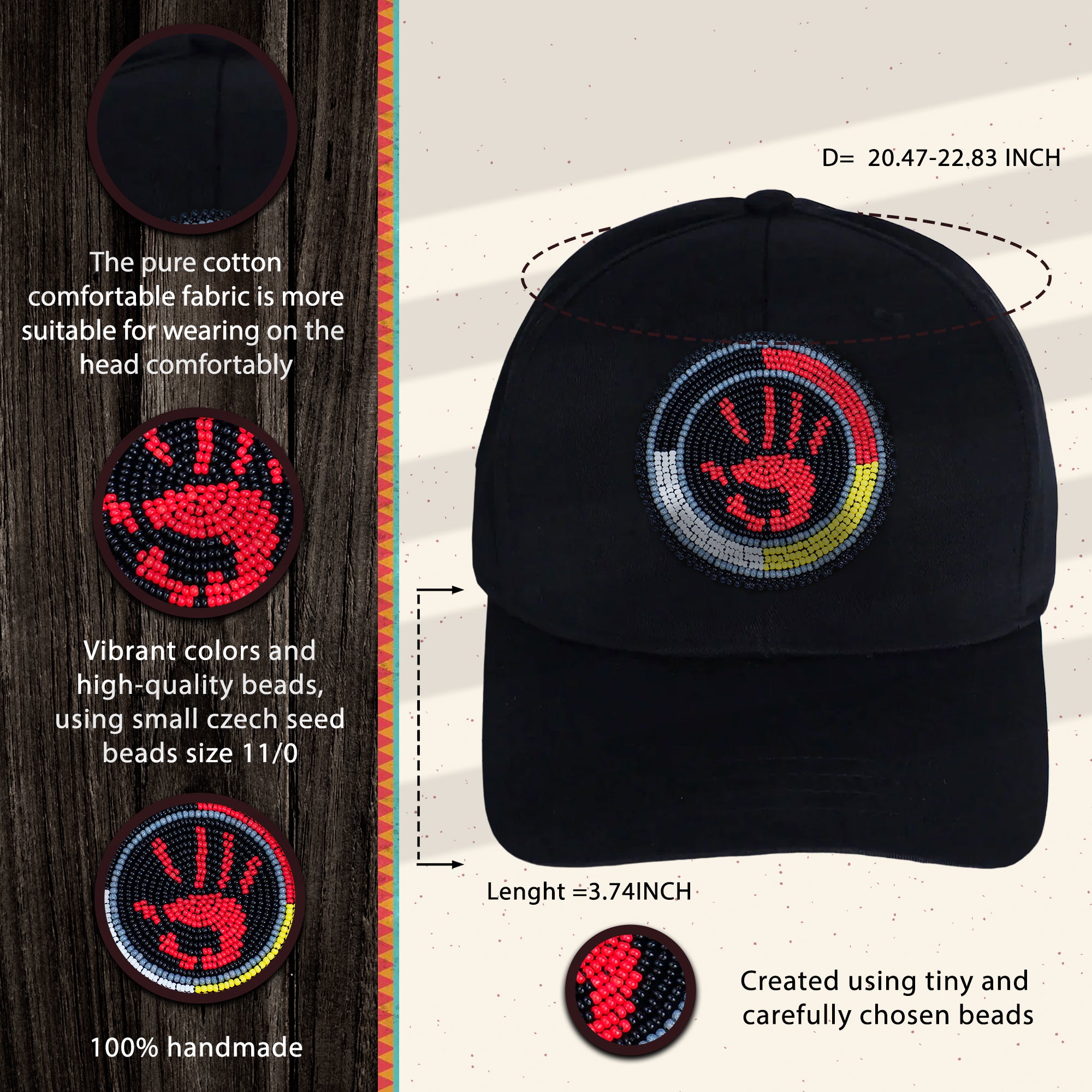 SALE 50% OFF - MMIW Baseball Cap With Patch Cotton Unisex Native American Style