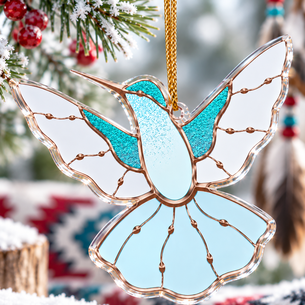 Sacred Spirit Hummingbird Ornament Unique Gift Decor Flat Acrylic