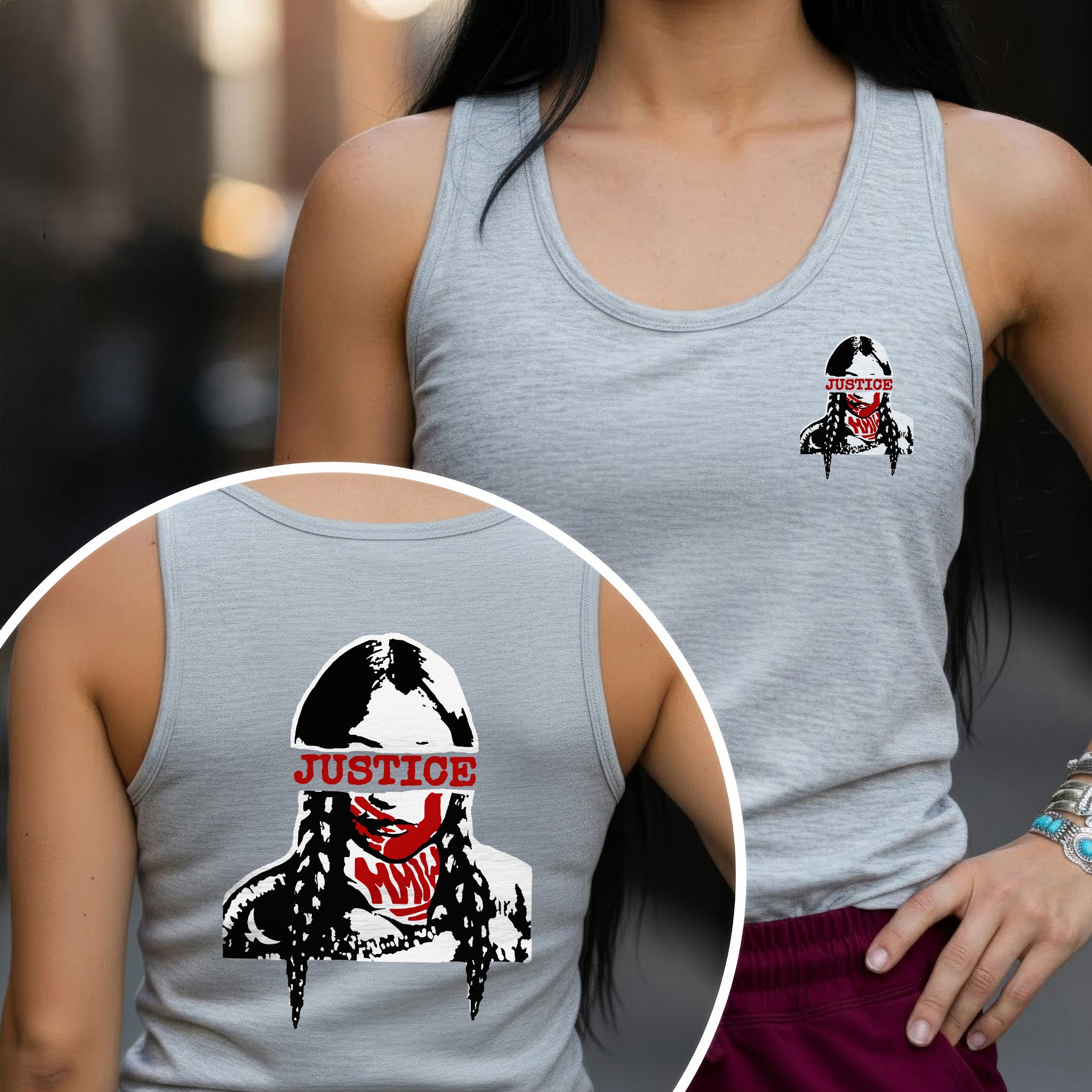 [Two Sides] Justice for MMIW Indigenous Voice Unisex Tank Top/Long Sleeve/Hoodie Zip