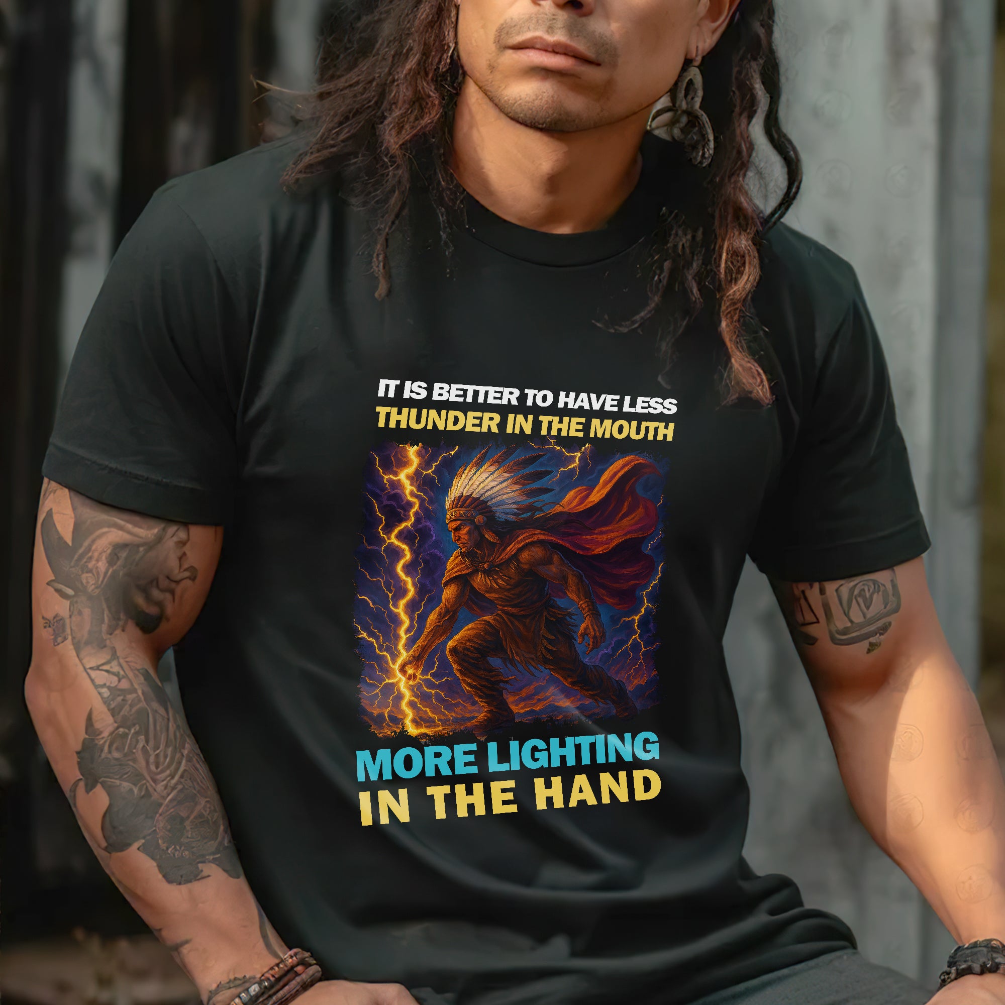 It Is Better To Have Less Thunder In The Mouth More Lighting In The Hand – Unisex T-Shirt/T-Shirt V-Neck/Hoodie/Sweatshirt