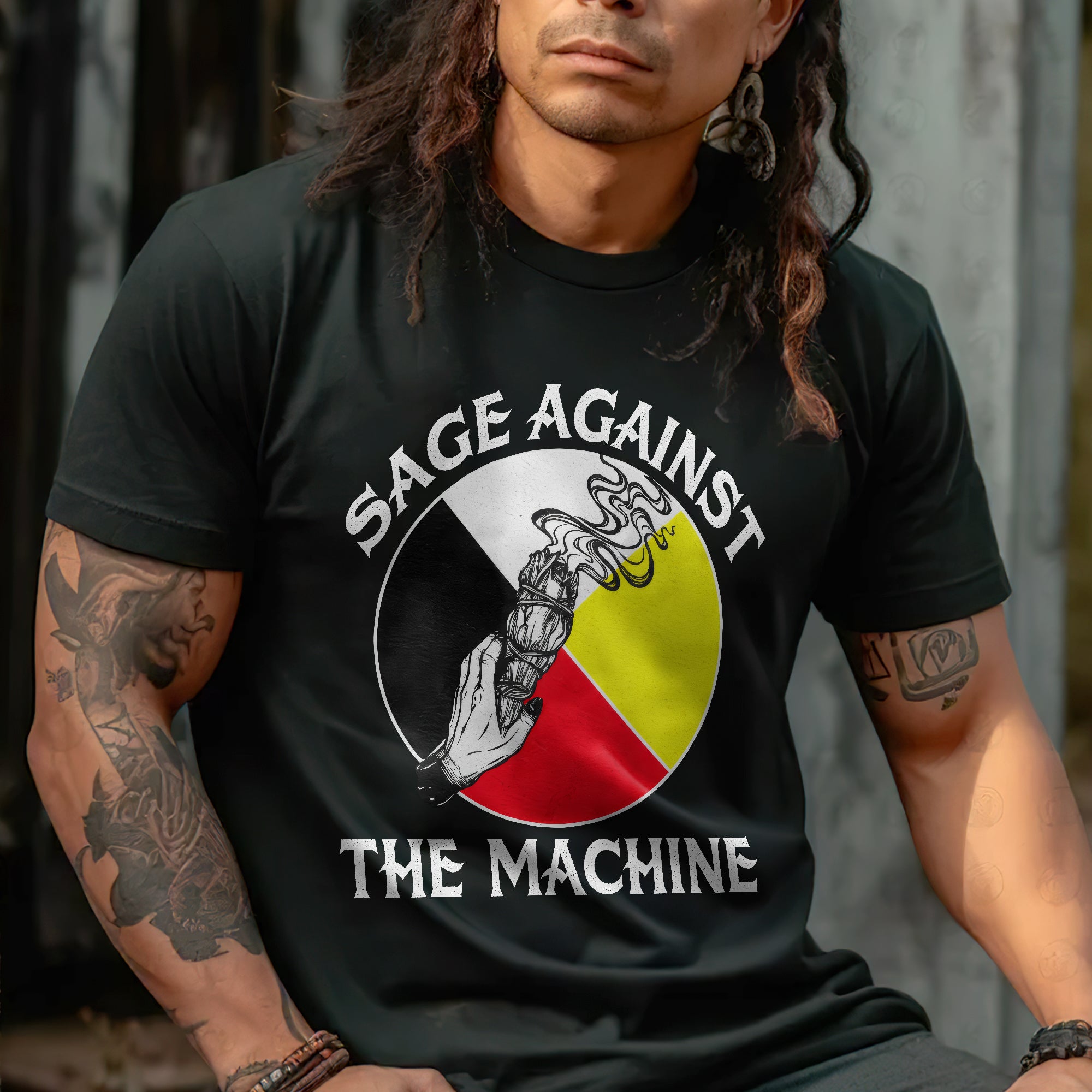 Sage Against The Machine Spiritual Power and Resistance Unisex T-shirt/T-shirt V-Neck/Hoodie/Sweatshirt 363