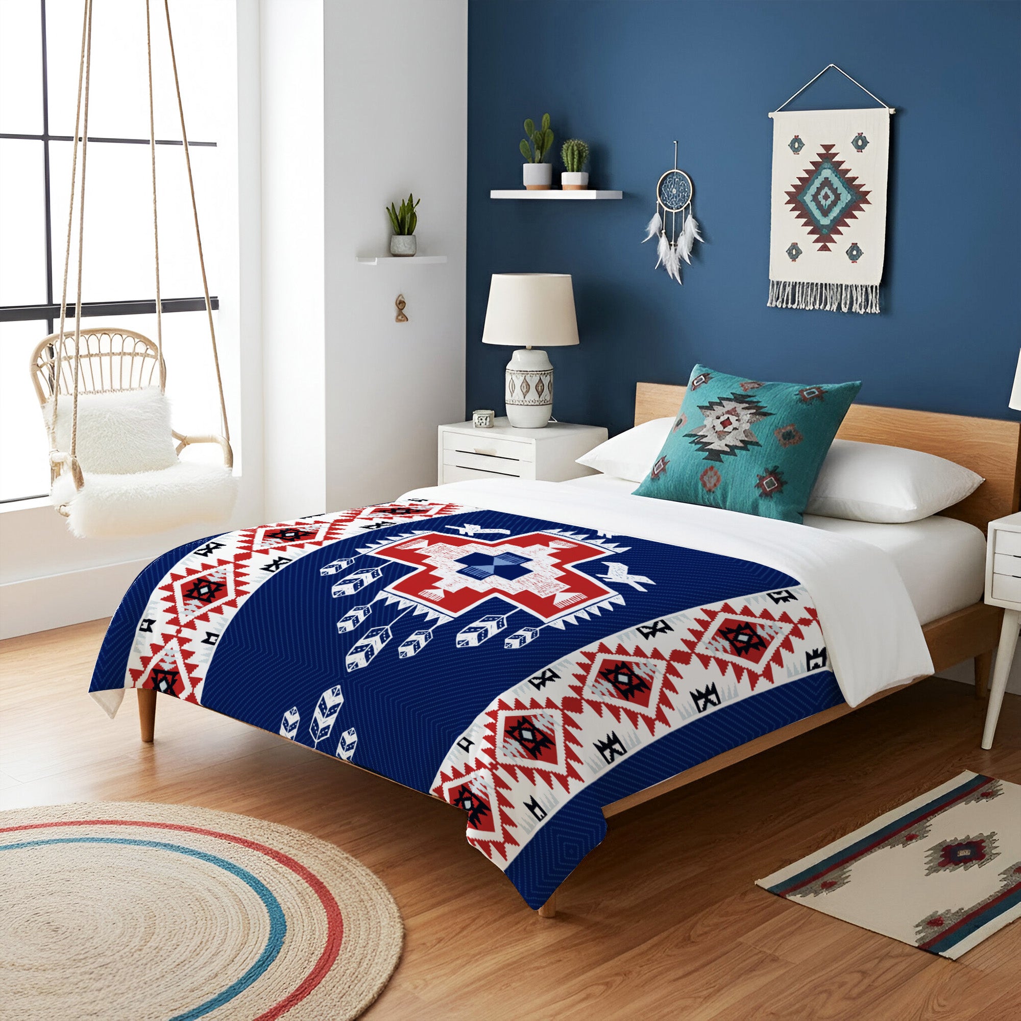 Native American Birds Feather Soft And Warm Premium Fleece Blanket