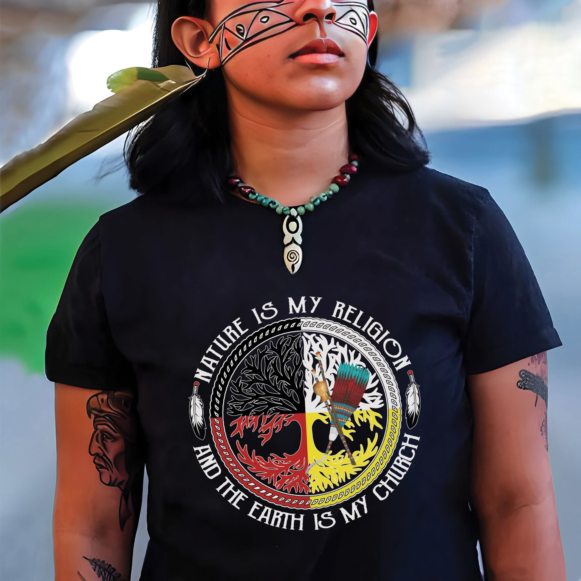 Nature Is My Religion And The Earth Is My Church Unisex T-Shirt/T-Shirt V-Neck/Hoodie/Sweatshirt - N34