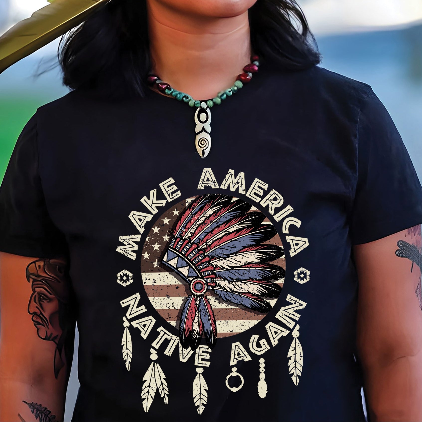 Make America Native Again Unisex T-Shirt/T-Shirt V-Neck/Hoodie/Sweatshirt