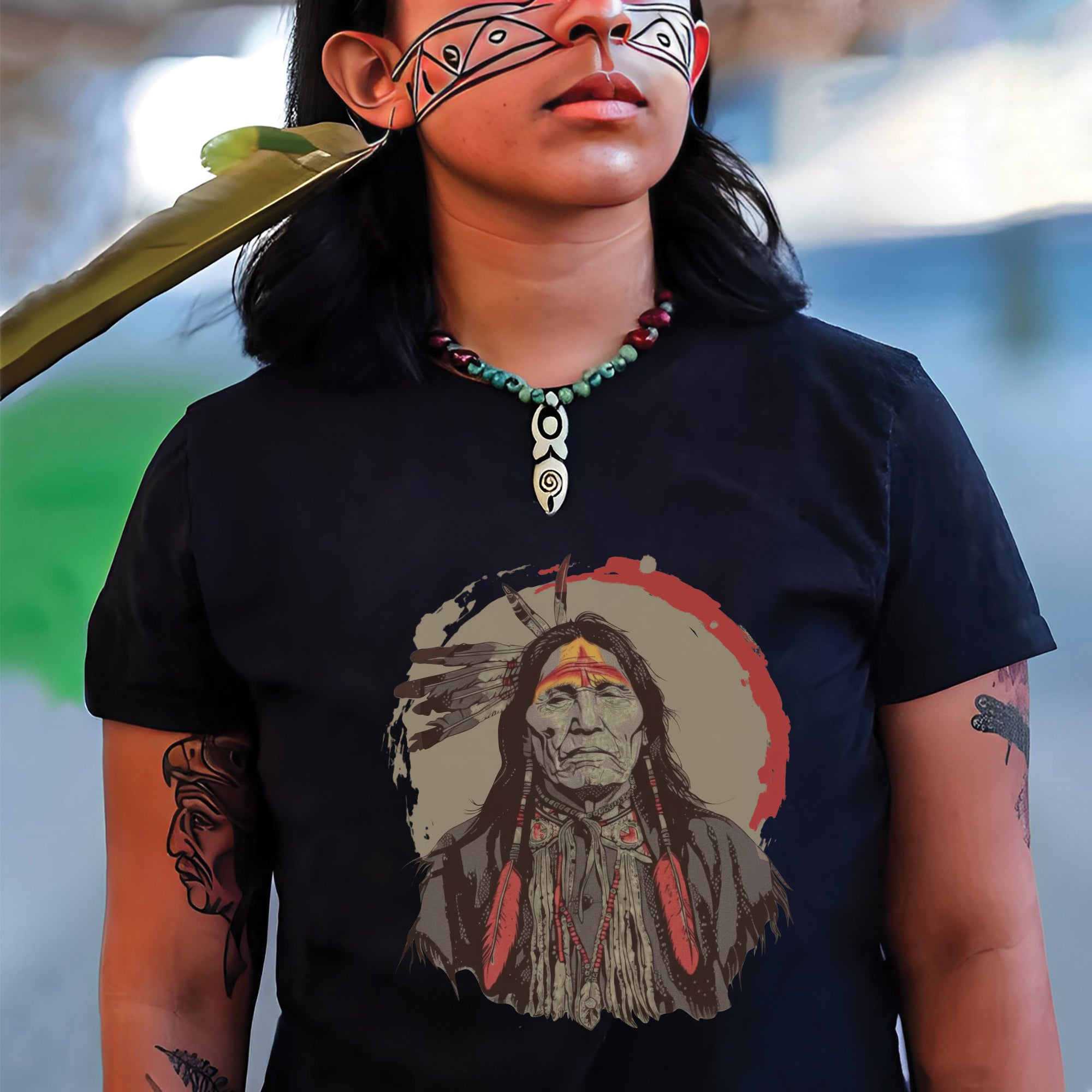 Spirit of the Warrior Chief Unisex T-Shirt/T-Shirt V-Neck/Hoodie/Sweatshirt