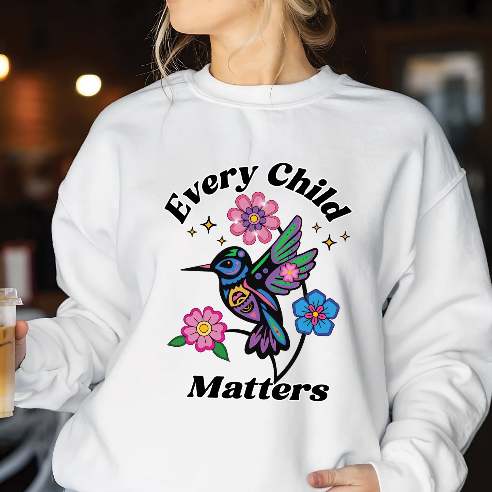 Every Child Matters Hummingbird Orange Native American Unisex T-Shirt/Hoodie/Sweatshirt