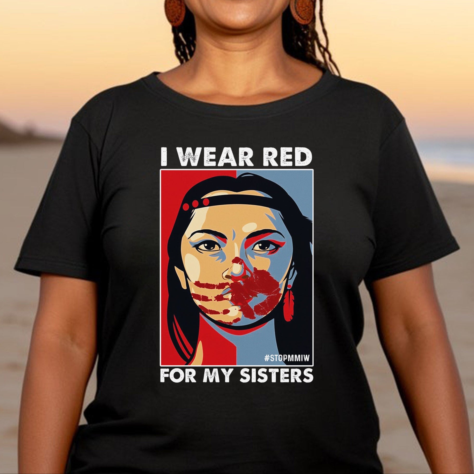 MMIW I Wear Red For My Sister Woman Red Hand Unisex T-Shirt/Hoodie/Sweatshirt