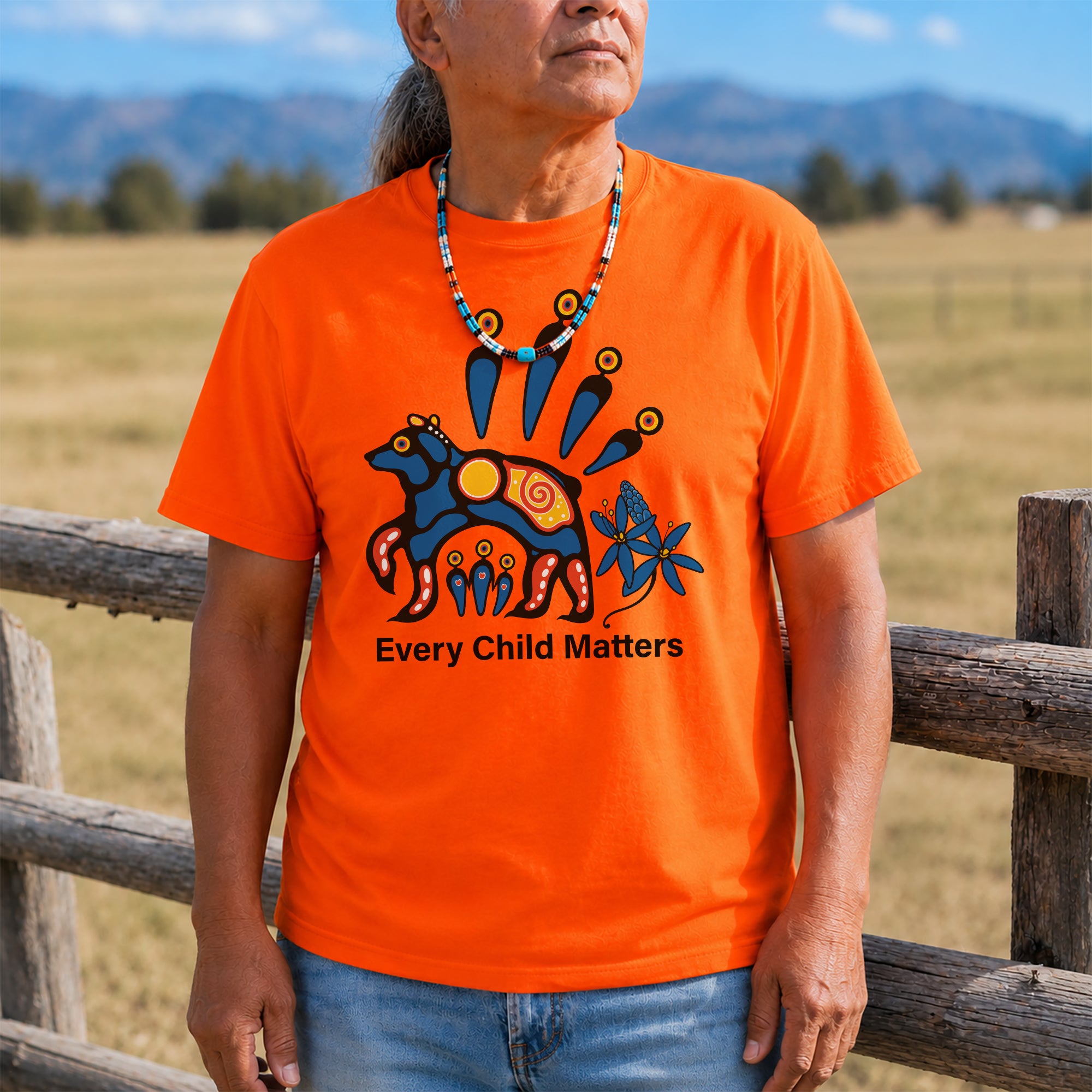 Every Child Matters Indigenous Sacred Bear For Orange Shirt Day Unisex T-shirt/Hoodie/Sweatshirt
