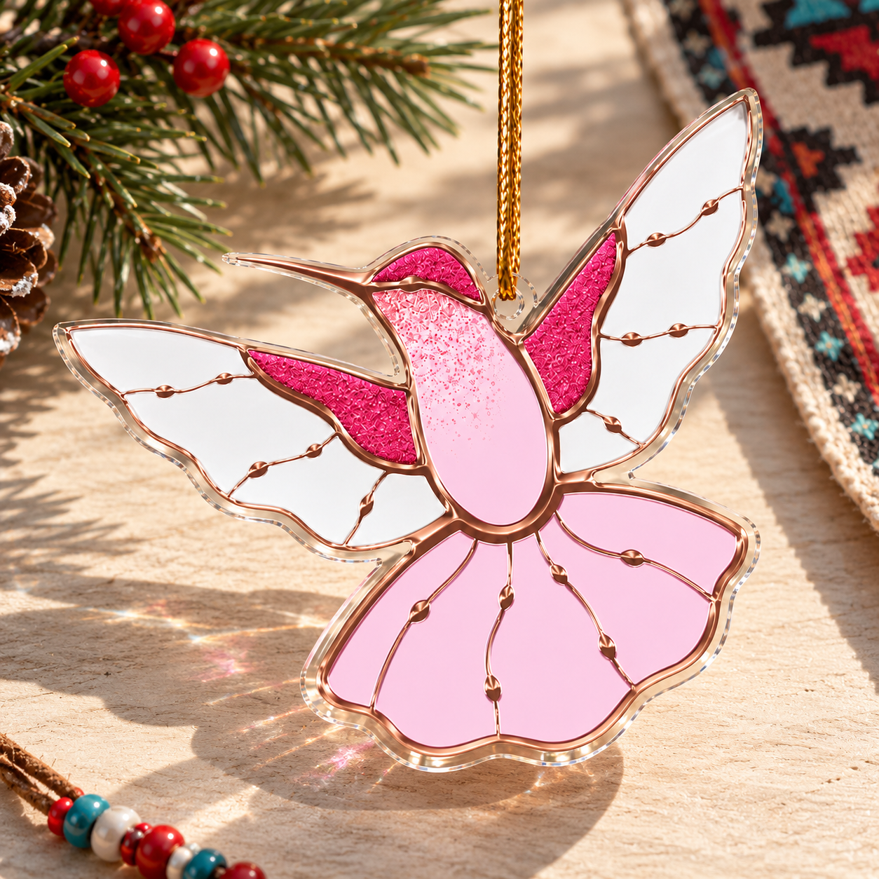 Sacred Spirit Hummingbird Ornament Unique Gift Decor Flat Acrylic