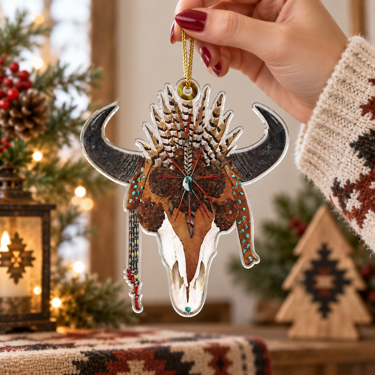 Buffalo Feather Native American - Unique Gift Decor Flat Acrylic