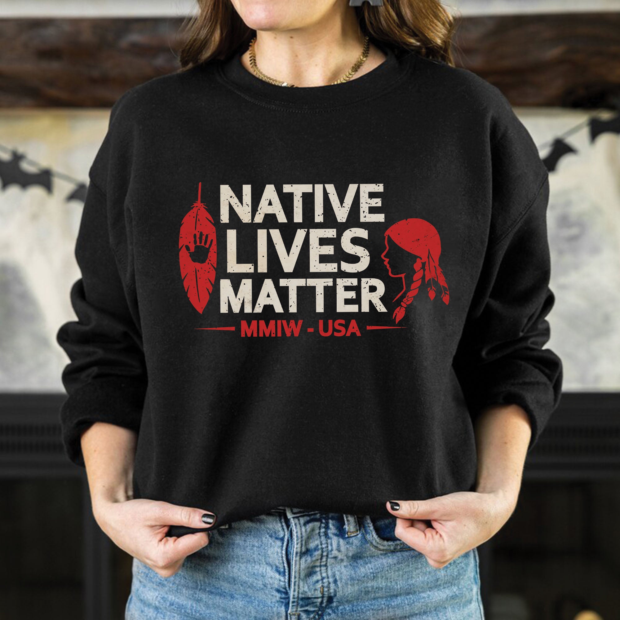 Native Lives Matter Indigenous Awareness MMIW USA Unisex T-shirt/T-shirt V-Neck/Hoodie/Sweatshirt