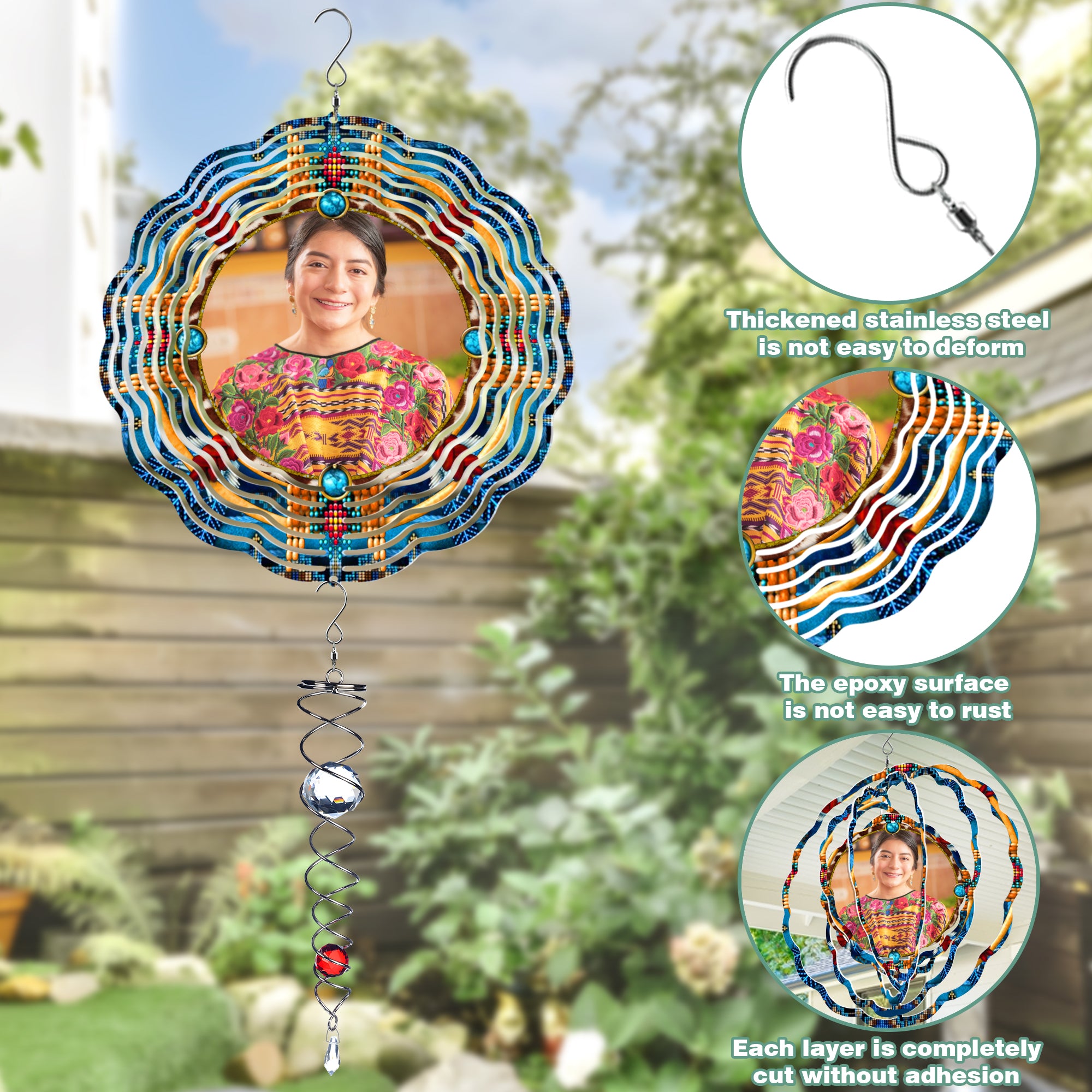 Custom Native American Style Wind Spinner