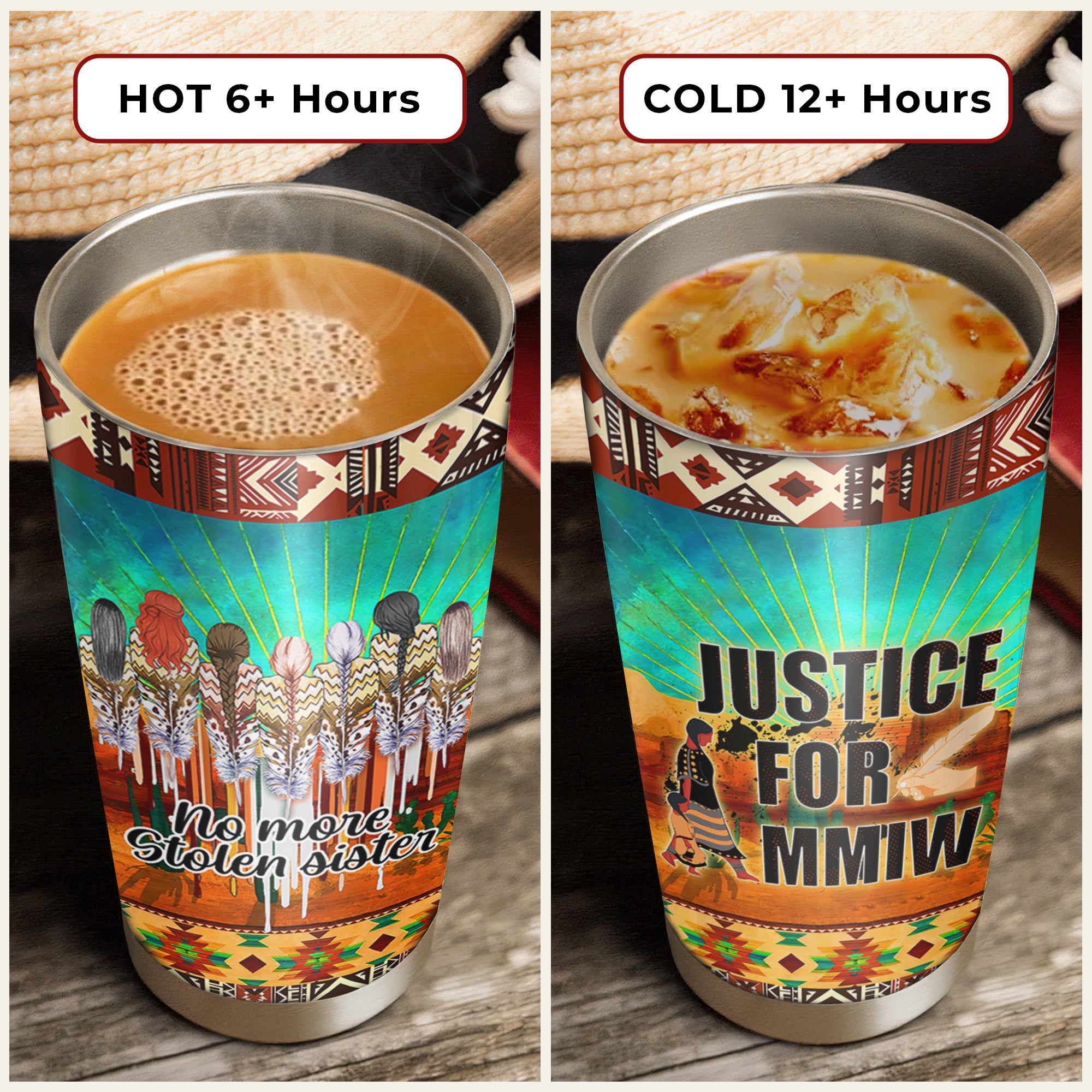 Justice For MMIW Native American Tumbler Stainless Steel Drinking Cup