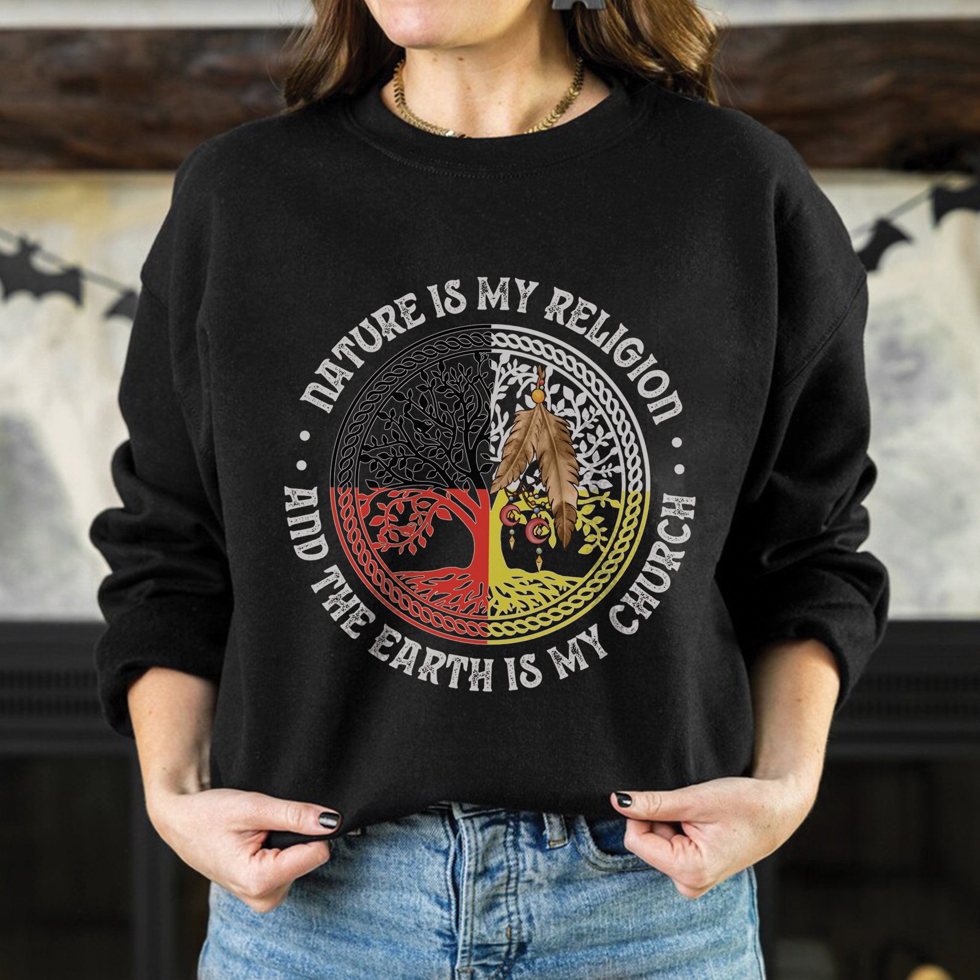 Nature Is My Religion And The Earth Is My Church Unisex T-Shirt/T-Shirt V-Neck/Hoodie/Sweatshirt - N32