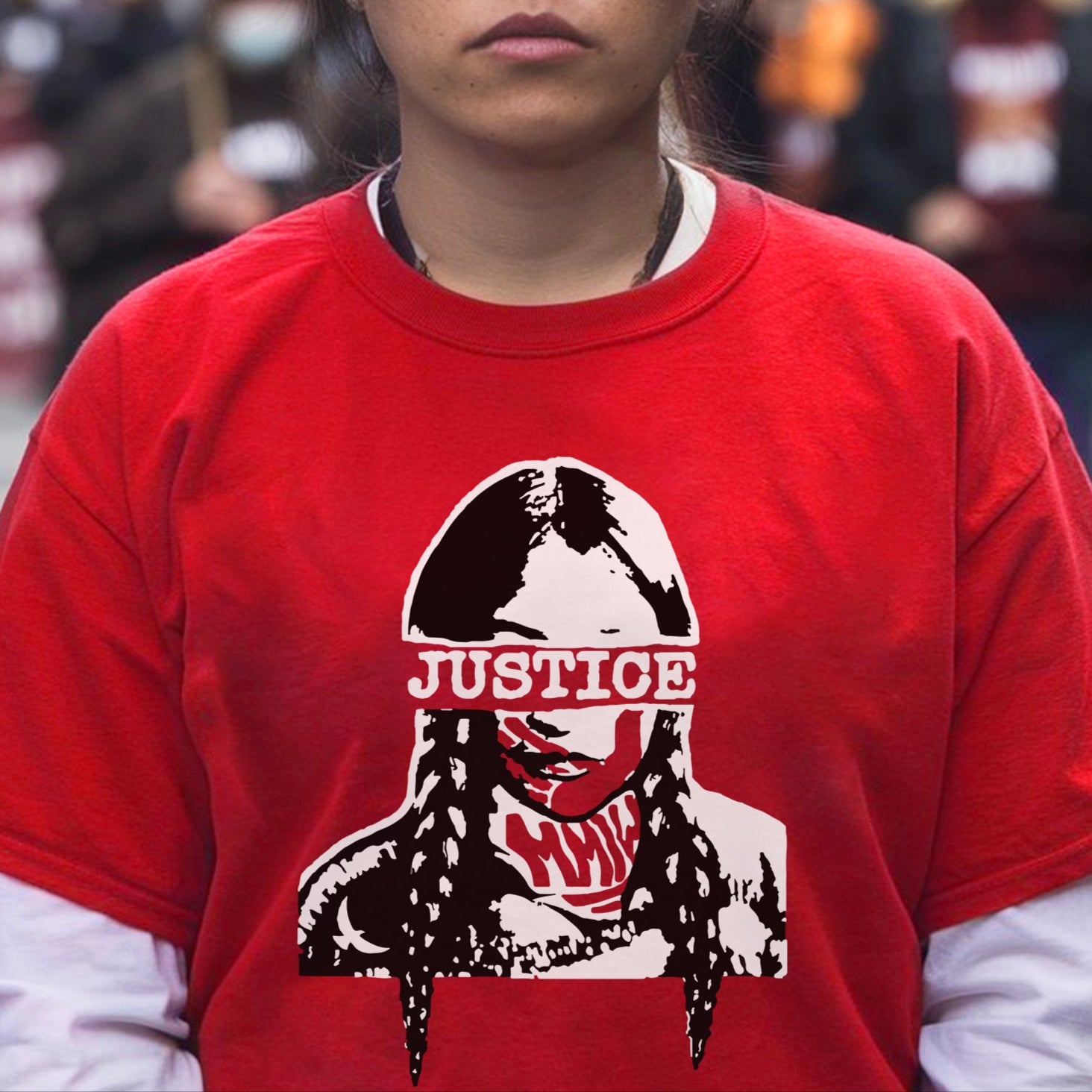 JUSTICE FOR MMIW - Unisex T-Shirt/T-Shirt V-Neck/Hoodie/Sweatshirt