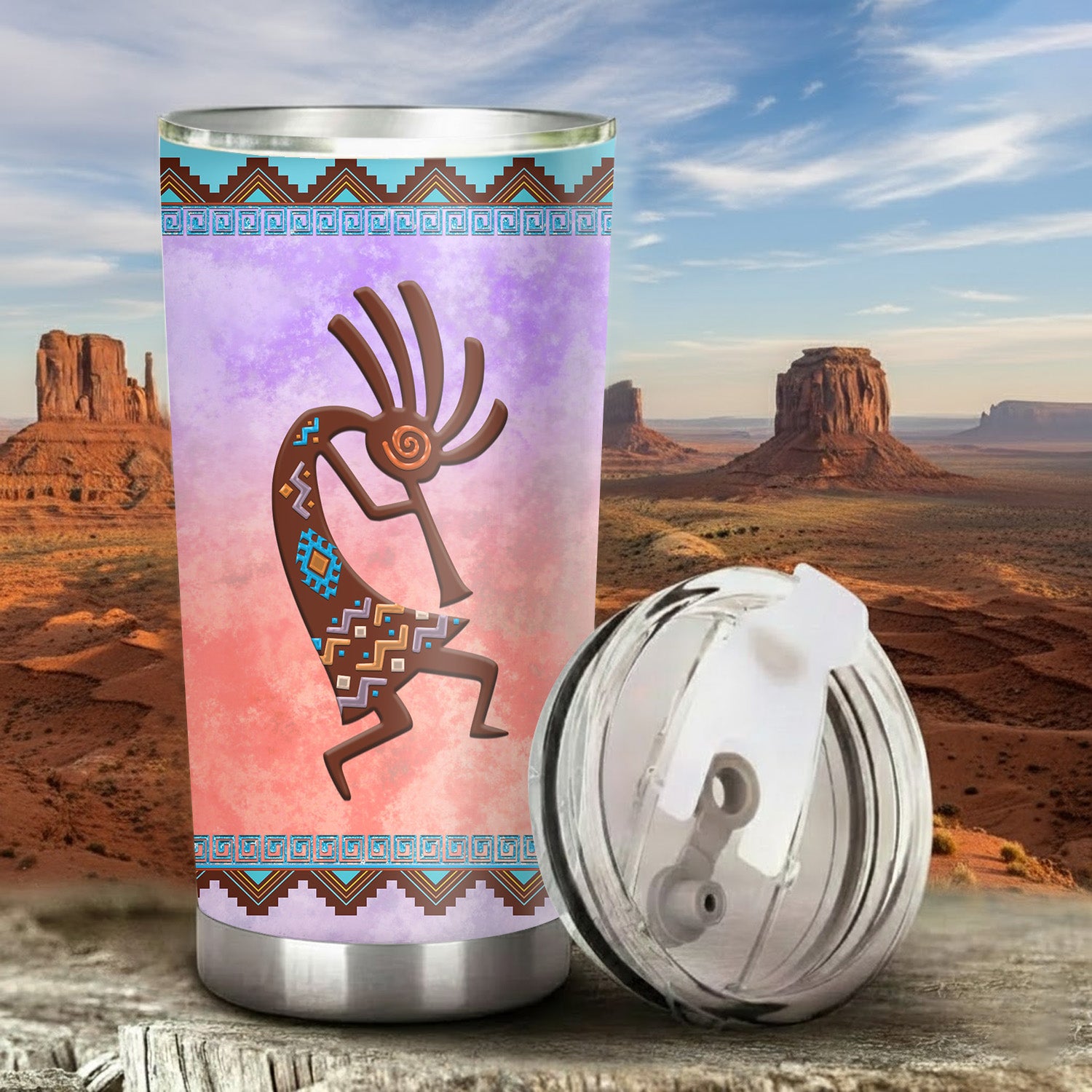 Kokopelli Dance Tumbler Stainless Steel Drinking Cup