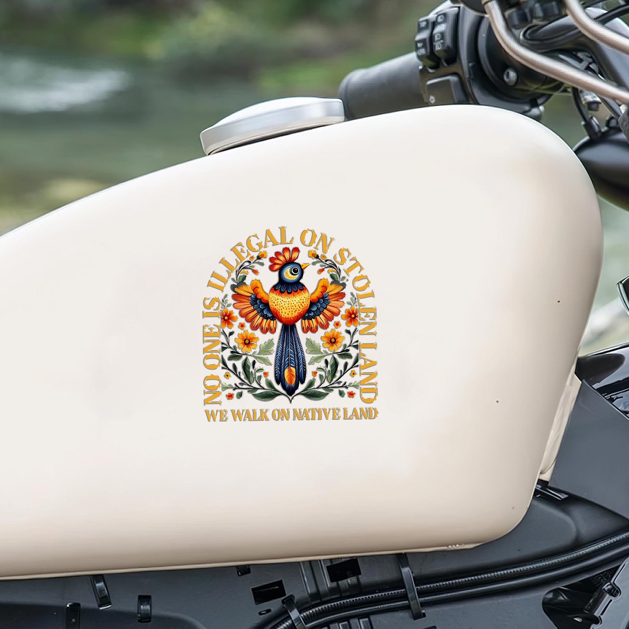 Decal No One Is Illegal On Stolen Land - We Walk On Native Land