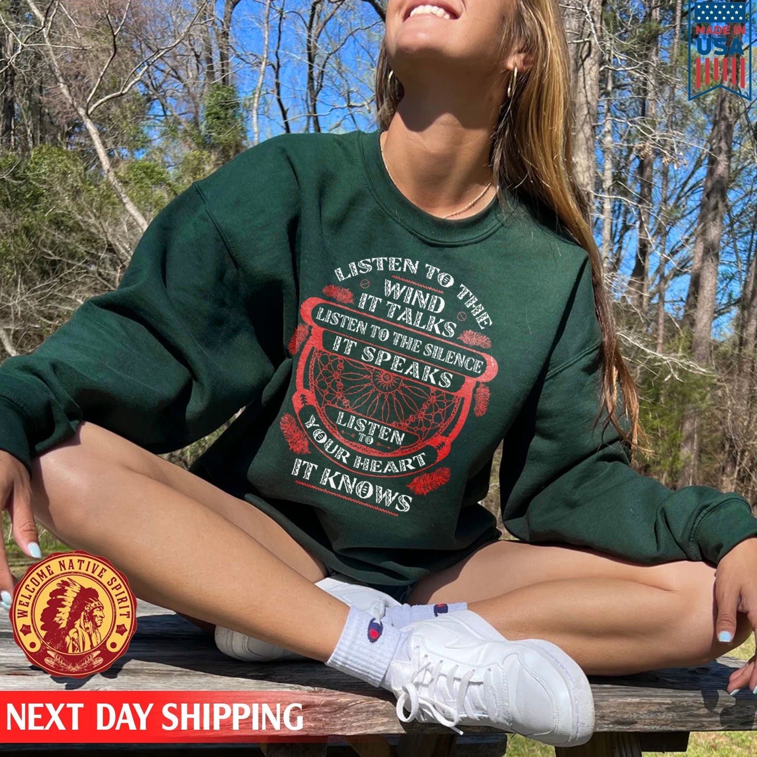 Listen To The Wind It Talks Listen To The Silence It Speaks Listen To Your Heart It Knows Unisex T-shirt/Hoodie/Sweatshirt