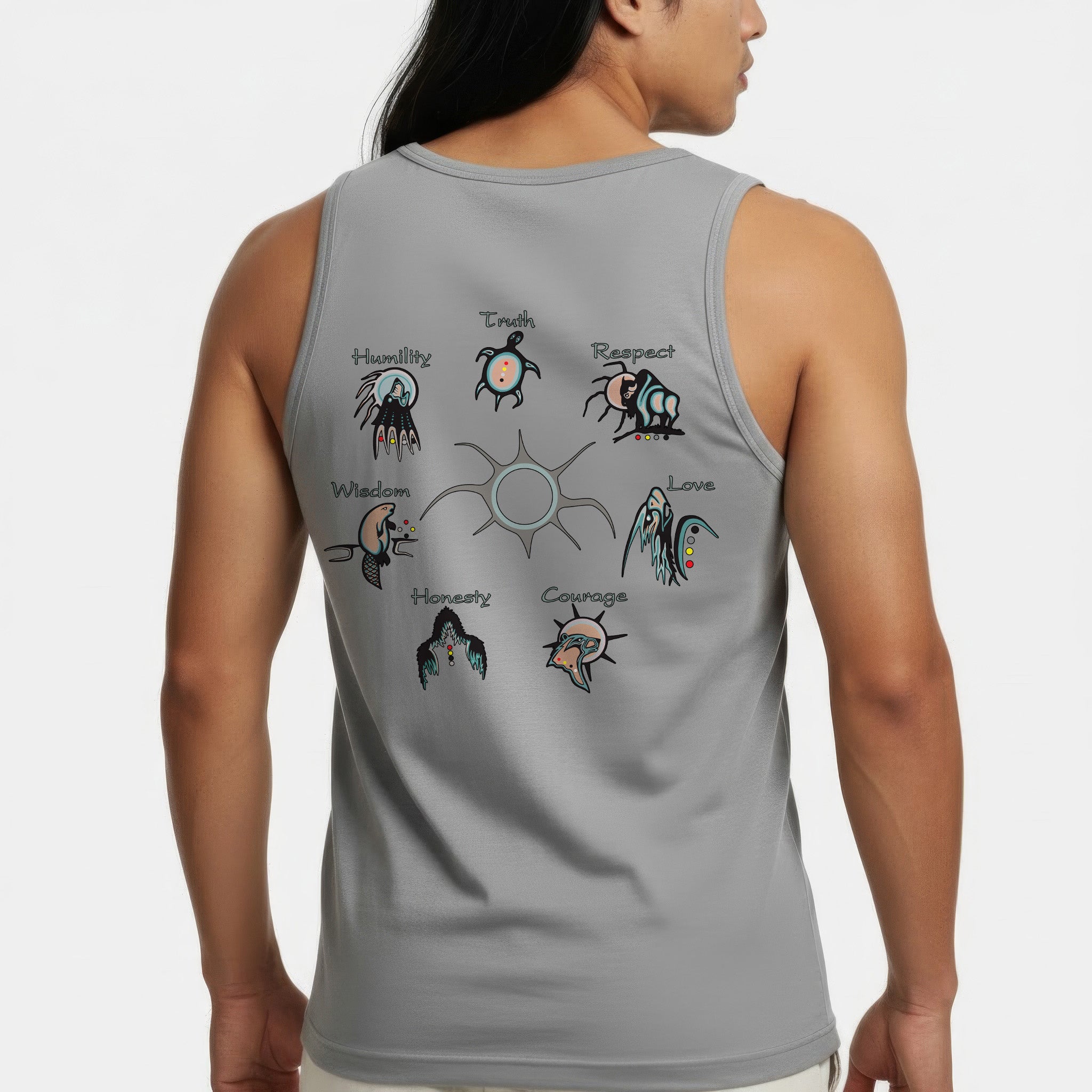[Two Sides] The Seven Sacred Laws Native American Indigenous Culture Unisex Tank Top/Long Sleeve/Hoodie Zip
