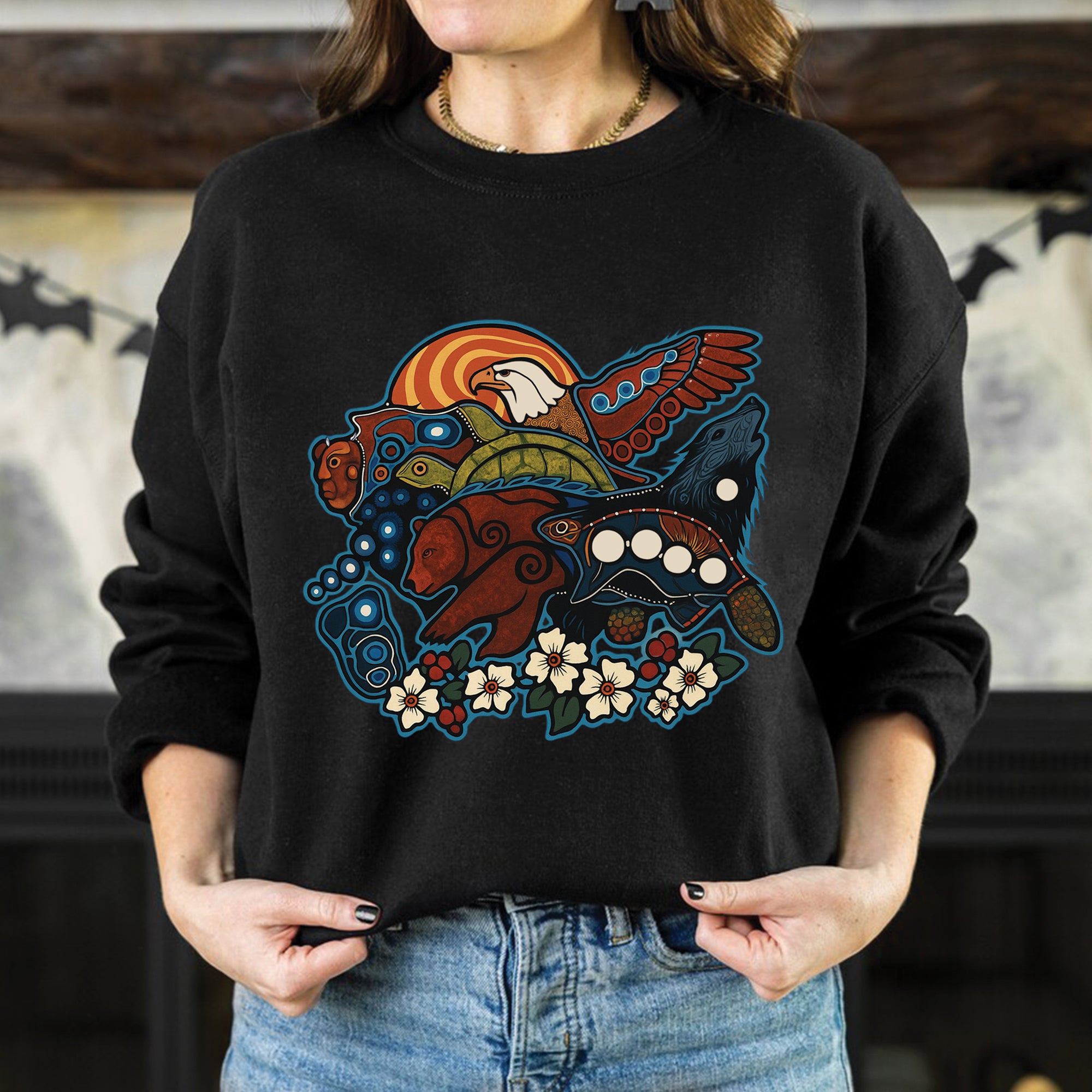 Seven Sacred Teachings Animal Native Wisdom Indigenous Culture Unisex T-Shirt/T-Shirt V-Neck/Hoodie/Sweatshirt