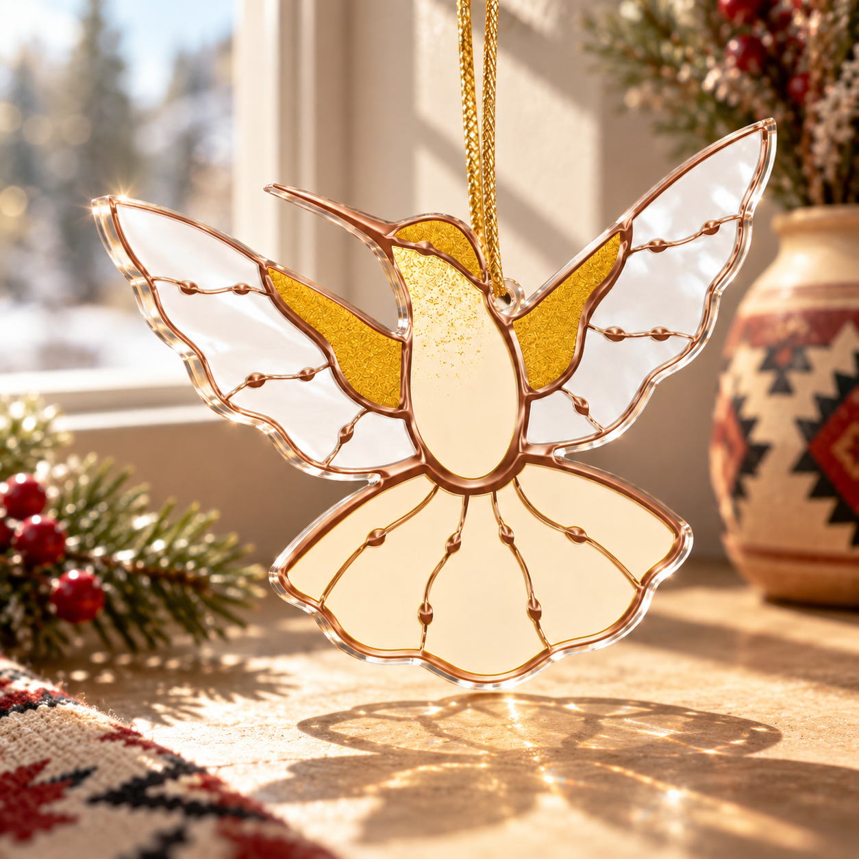 Sacred Spirit Hummingbird Ornament Unique Gift Decor Flat Acrylic