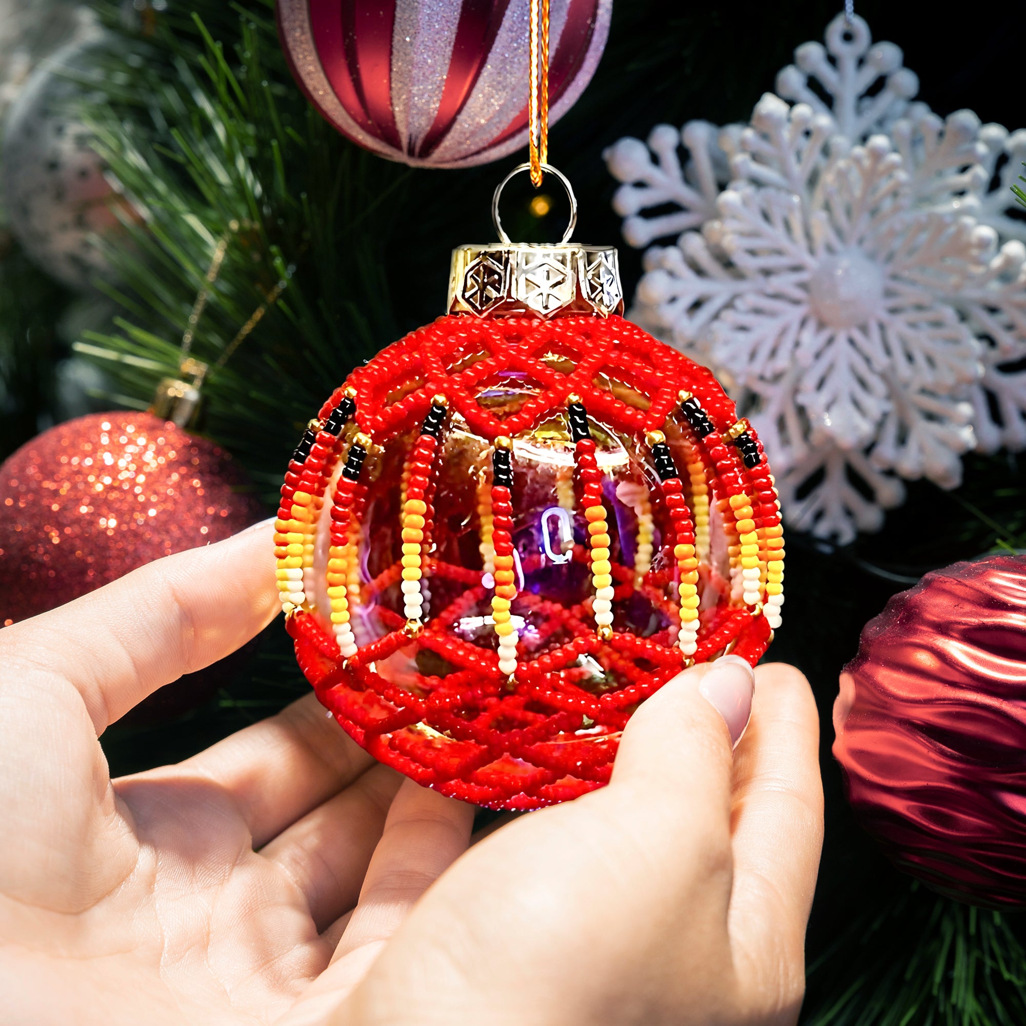 Handmade Beaded Ornament Holiday Decor & Gifts