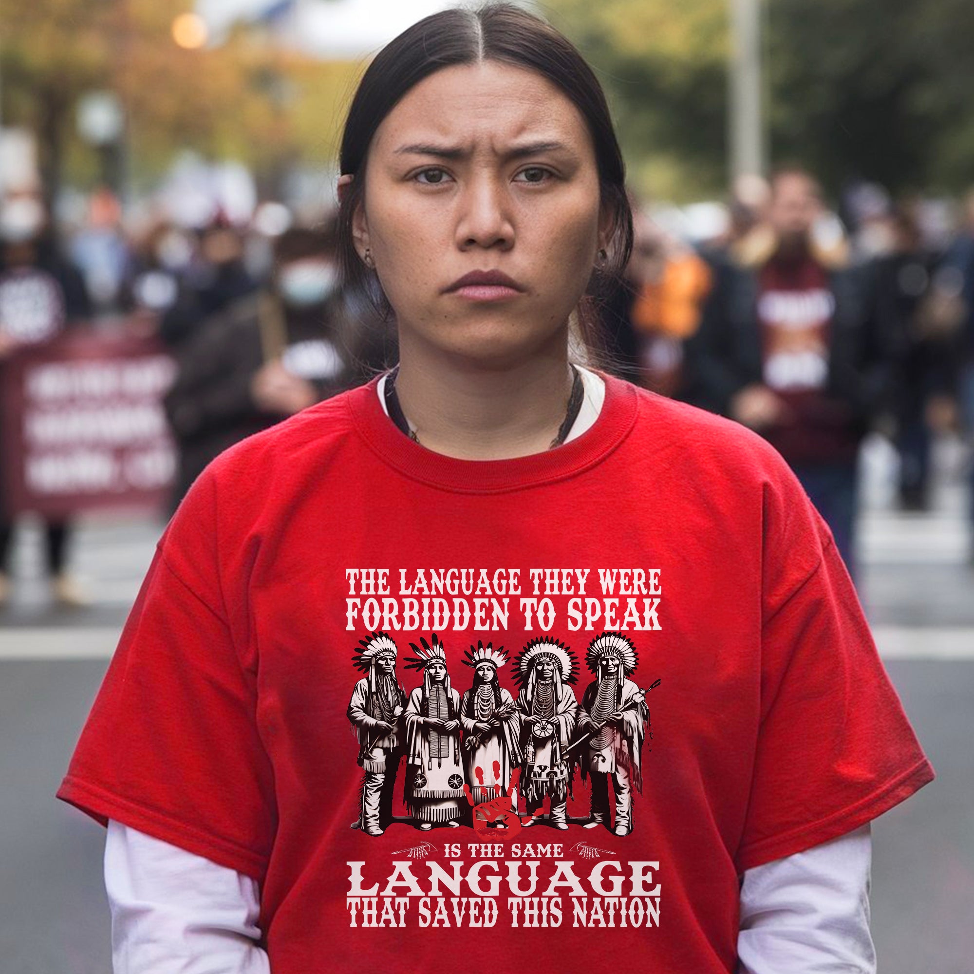 The Language They Were Forbidden To Speak – Unisex T-Shirt/T-Shirt V-Neck/Hoodie/Sweatshirt