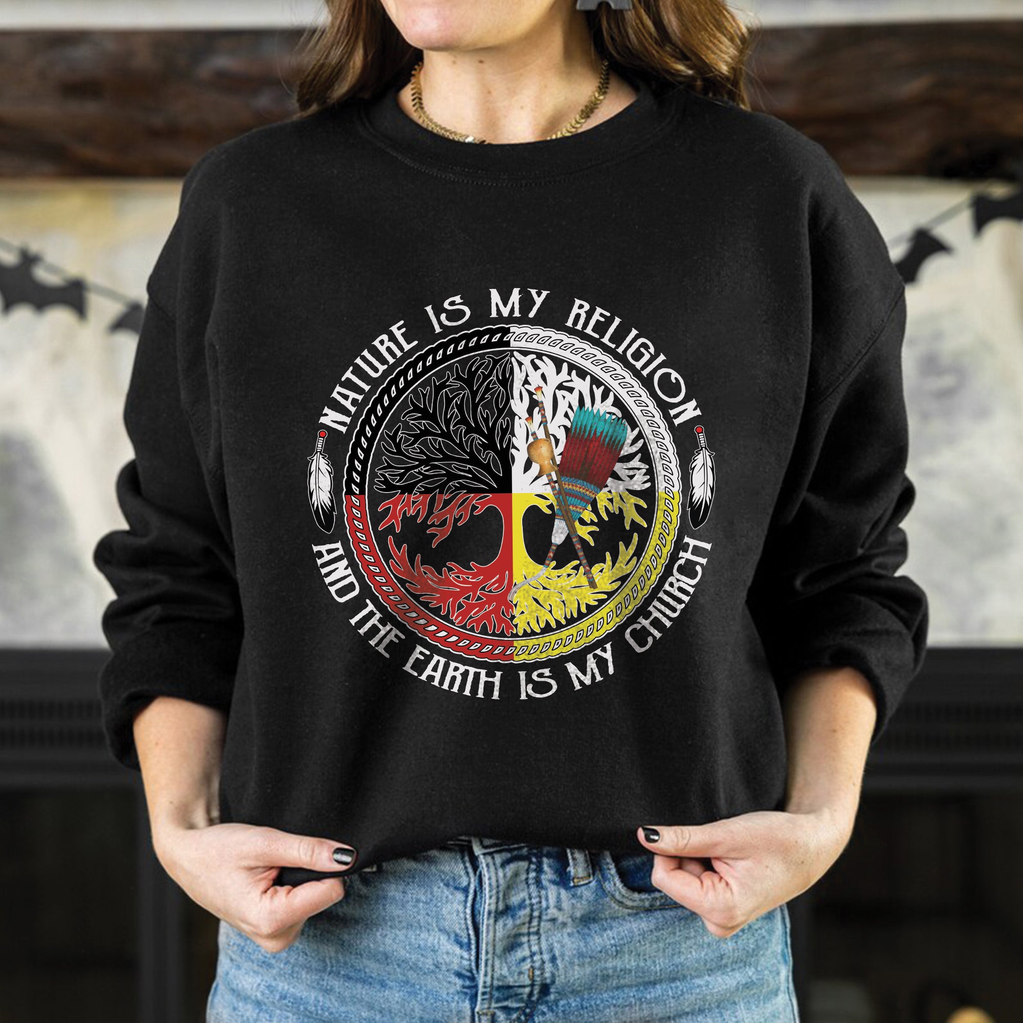 Nature Is My Religion And The Earth Is My Church Unisex T-Shirt/T-Shirt V-Neck/Hoodie/Sweatshirt - N34