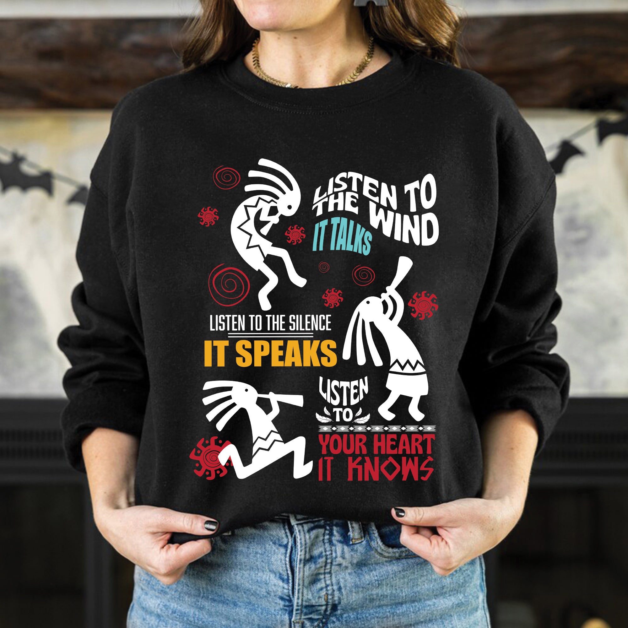 Listen to the Wind It Talks Native American Indigenous Spiritual Unisex T-shirt/T-shirt V-neck/Hoodie/Sweatshirt