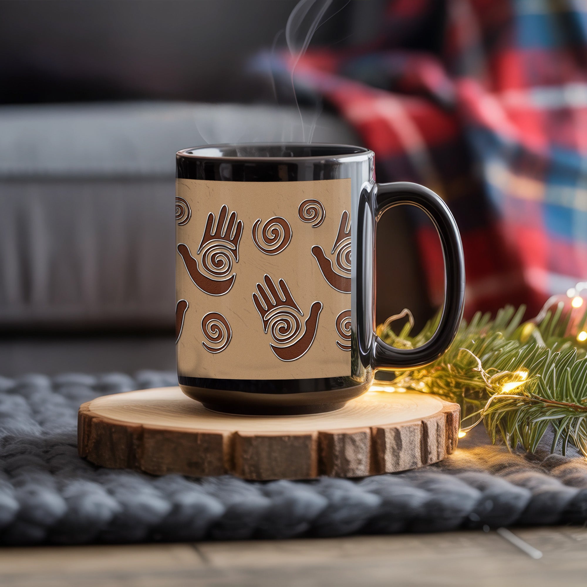 Native Spirals Hand Design Native American Heritage Mug