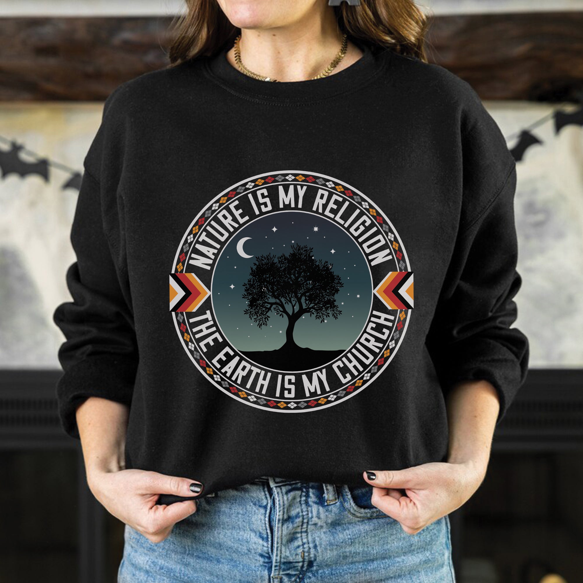 Nature Is My Religion And The Earth Is My Church Unisex T-Shirt/T-Shirt V-Neck/Hoodie/Sweatshirt - N66