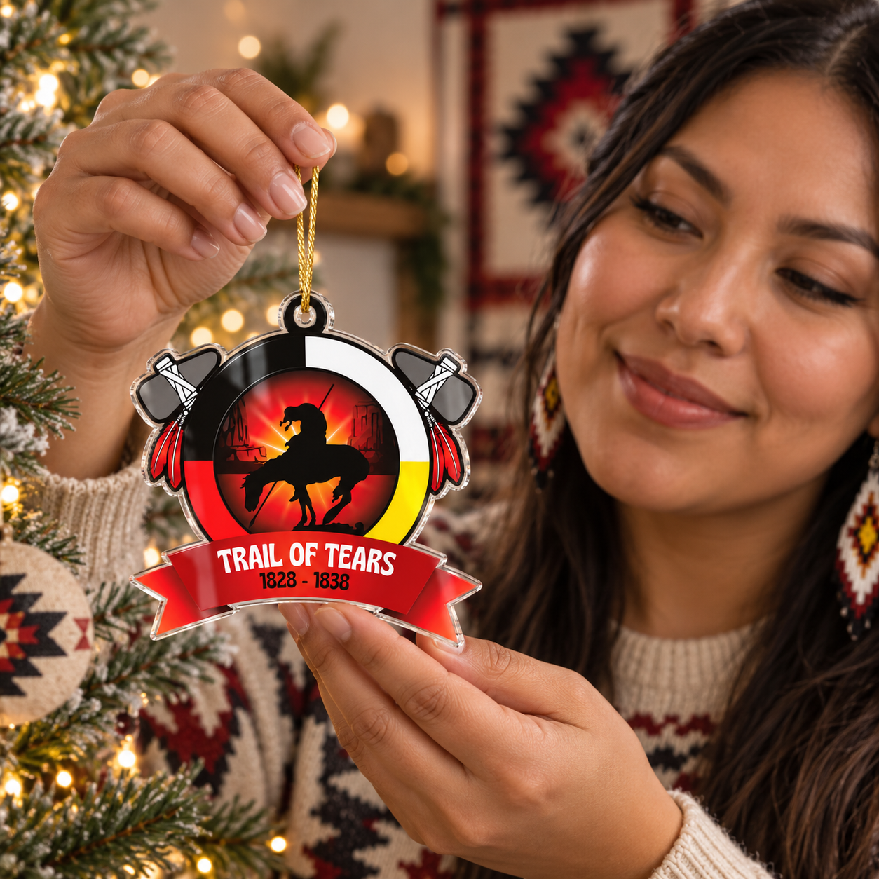 Trail of Tears Memorial Ornament 1828–1838 Unique Gift Decor Flat Acrylic