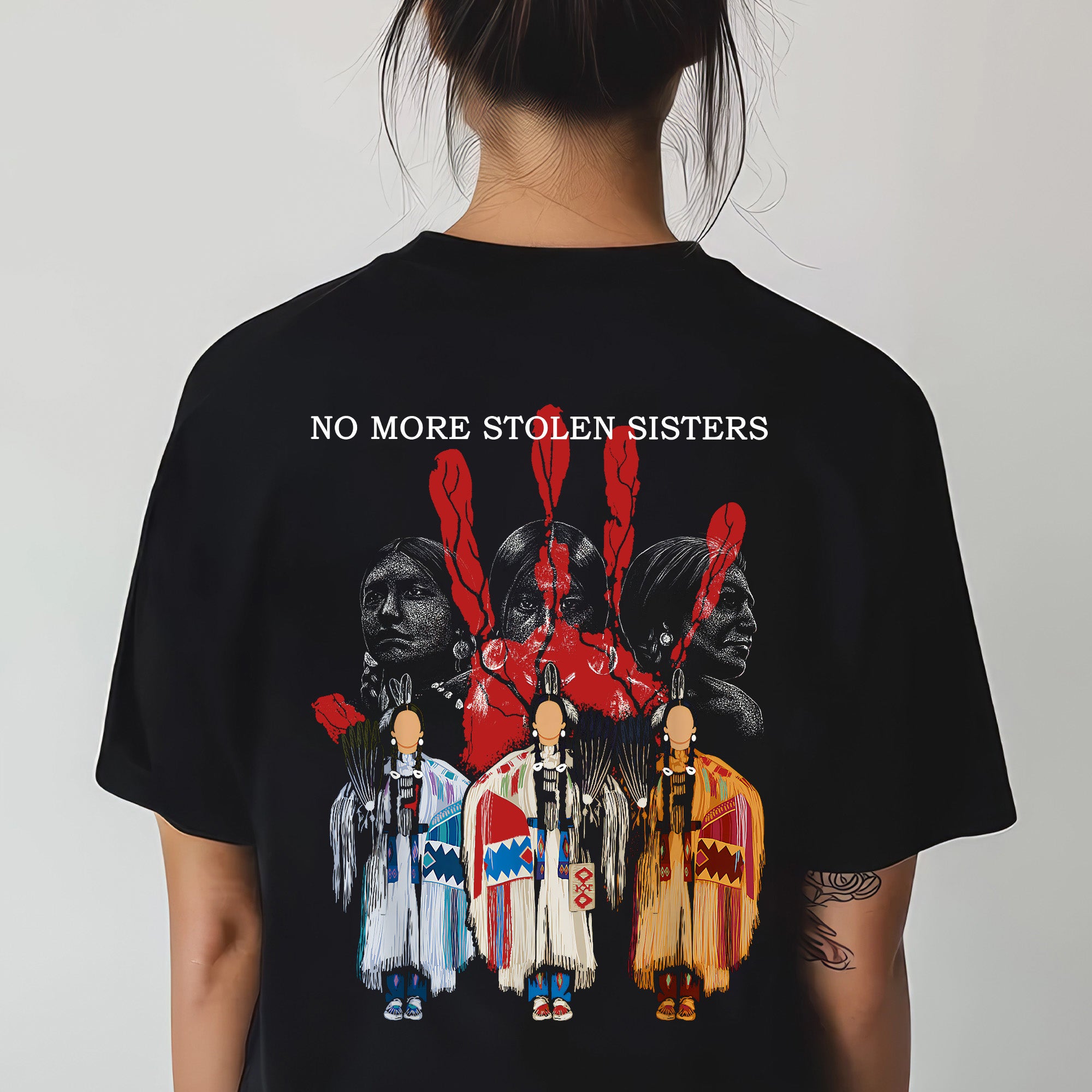 MMIW I Wear Red For My Sisters Native American Unisex T-shirt/T-shirt V-Neck/Hoodie/Sweatshirt