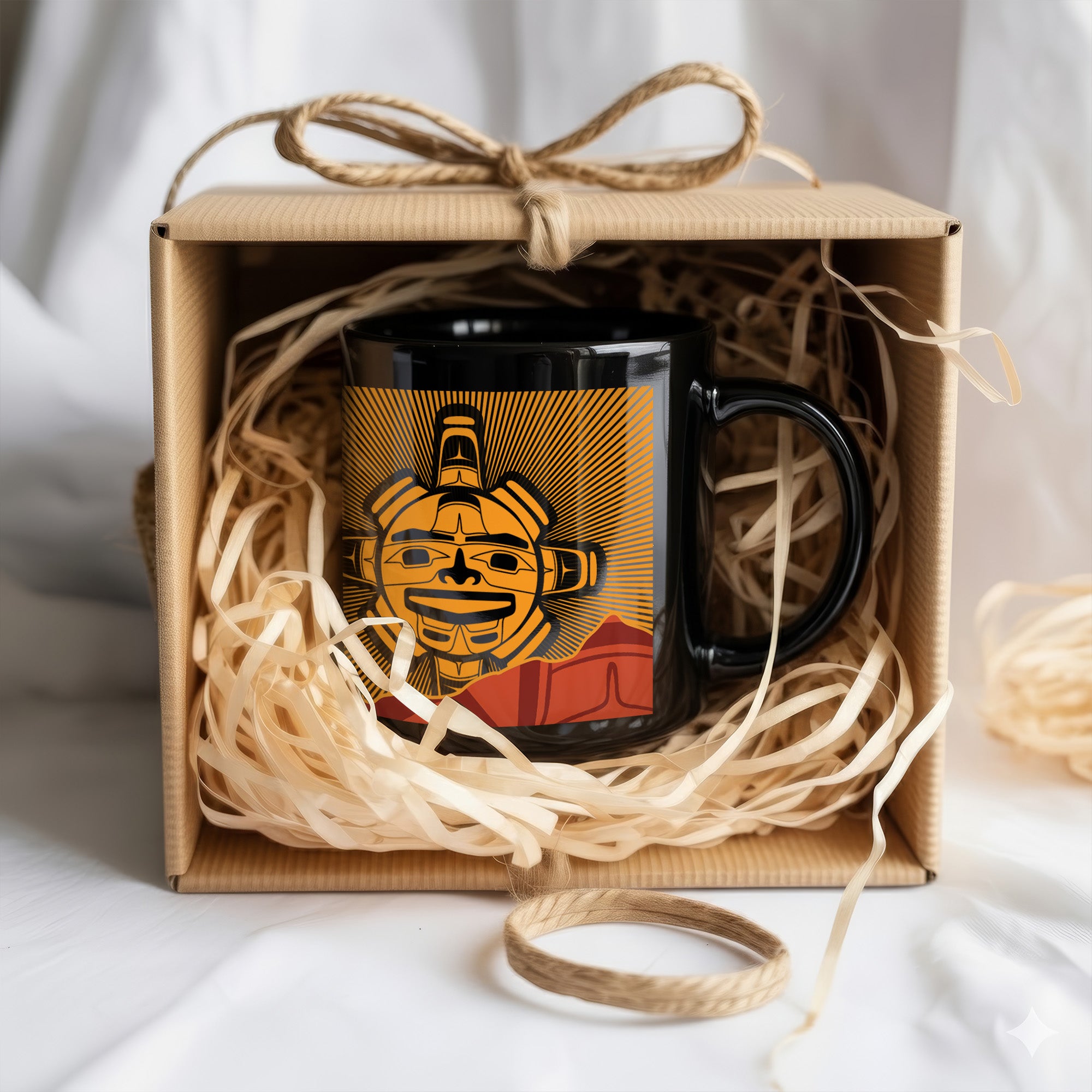 Native Northwest Chilkat Sun Ceramic Native American Heritage Mug