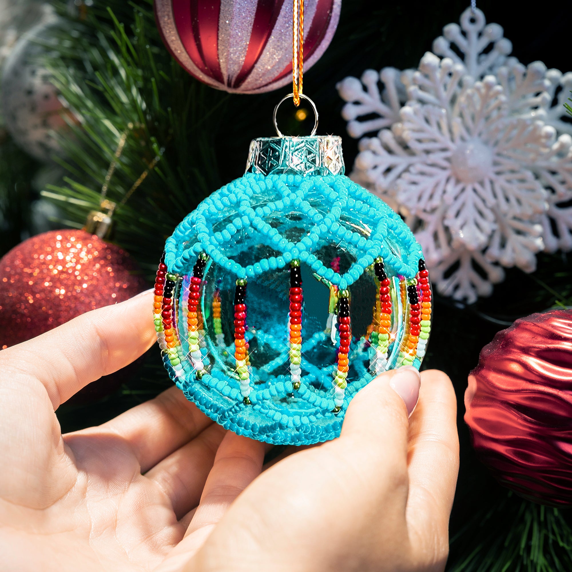 Handmade Beaded Ornament Holiday Decor & Gifts