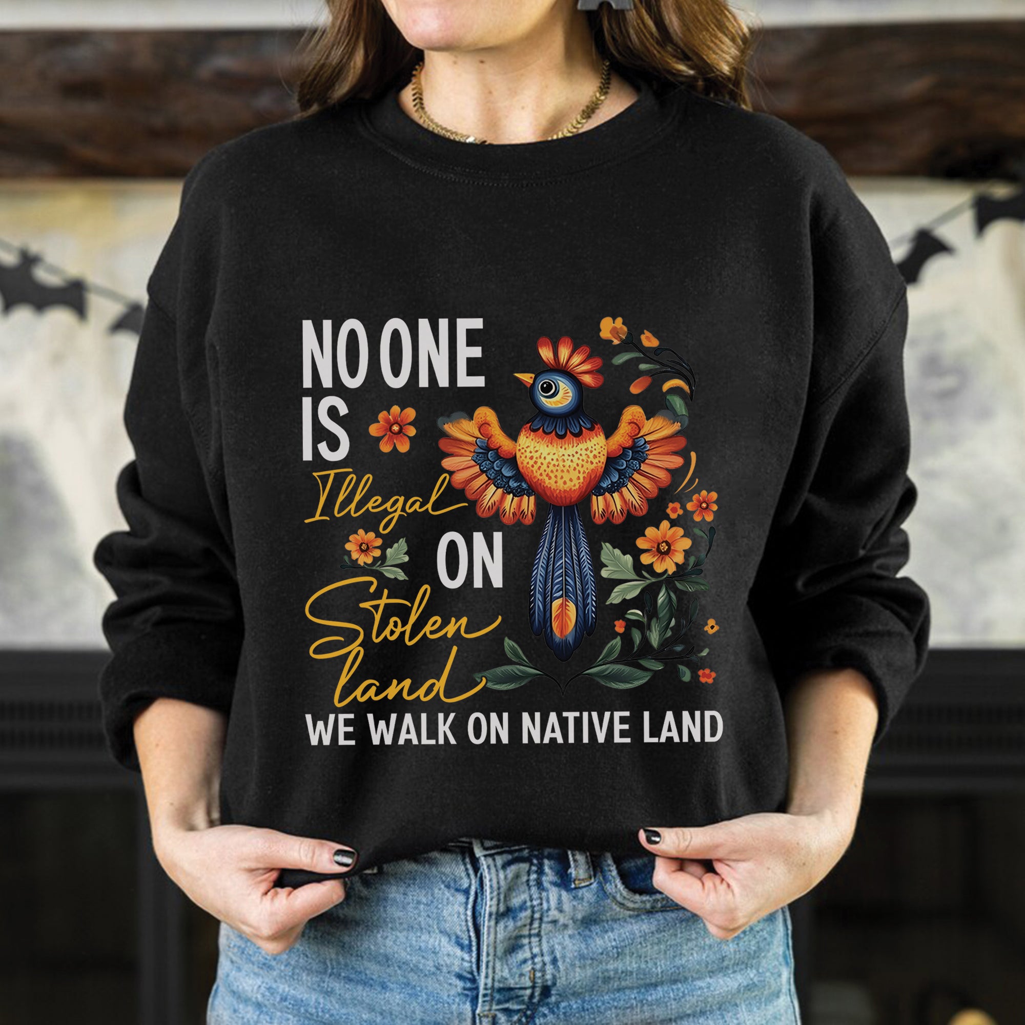 No One Is Illegal On Stolen Land - Unisex T-Shirt/T-Shirt V-Neck/Hoodie/Sweatshirt N57