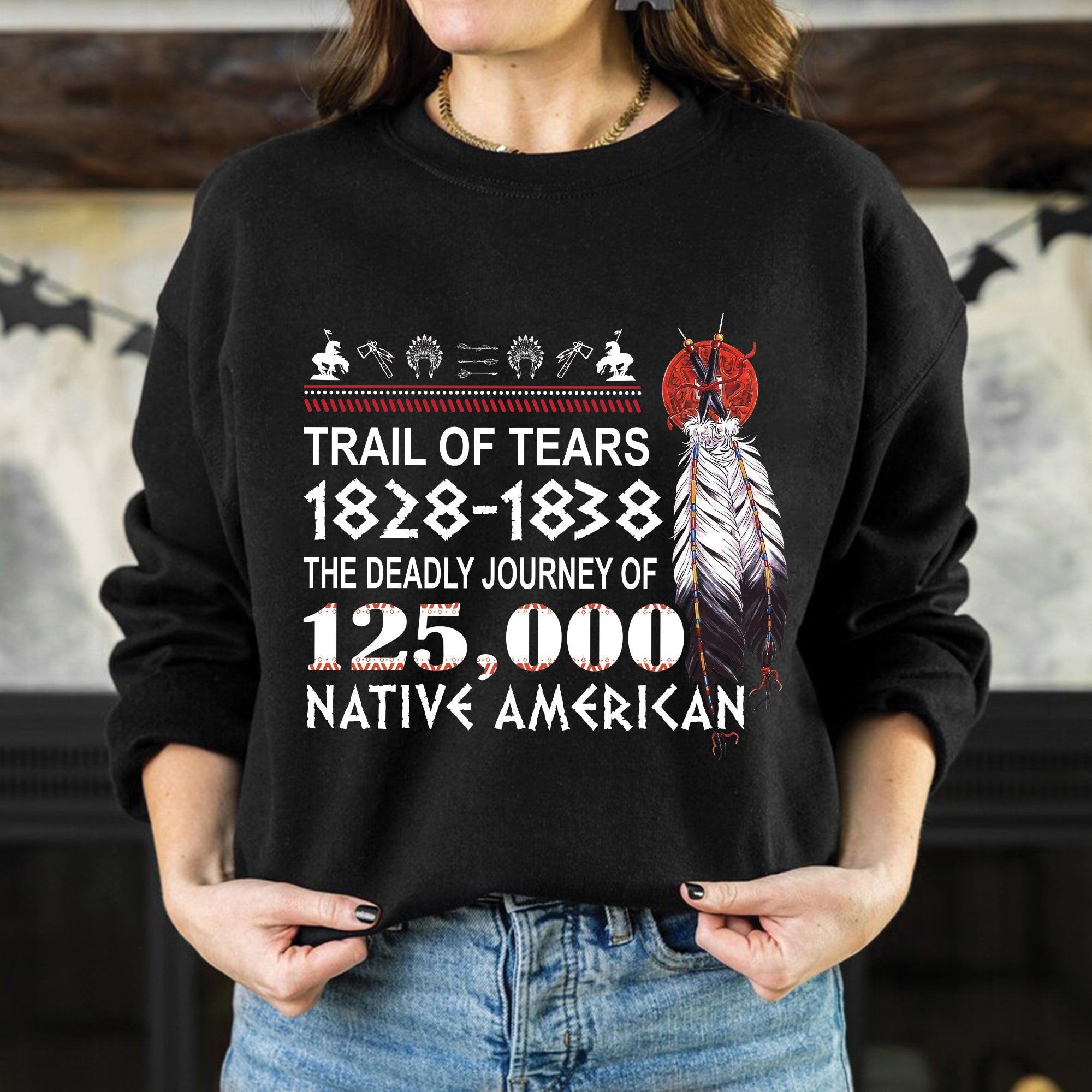 Trail of Tears 1828–1838 – The Deadly Journey of 125,000 Native American Lives Unisex T-shirt/T-shirt V-neck/Hoodie/Sweatshirt