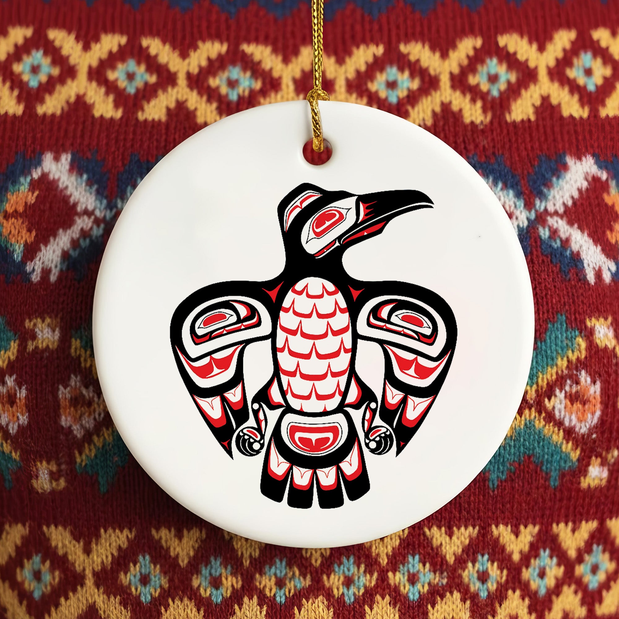 Tribal Totem Style Spirit Animal Ceramic Ornaments – Indigenous Symbolic Art