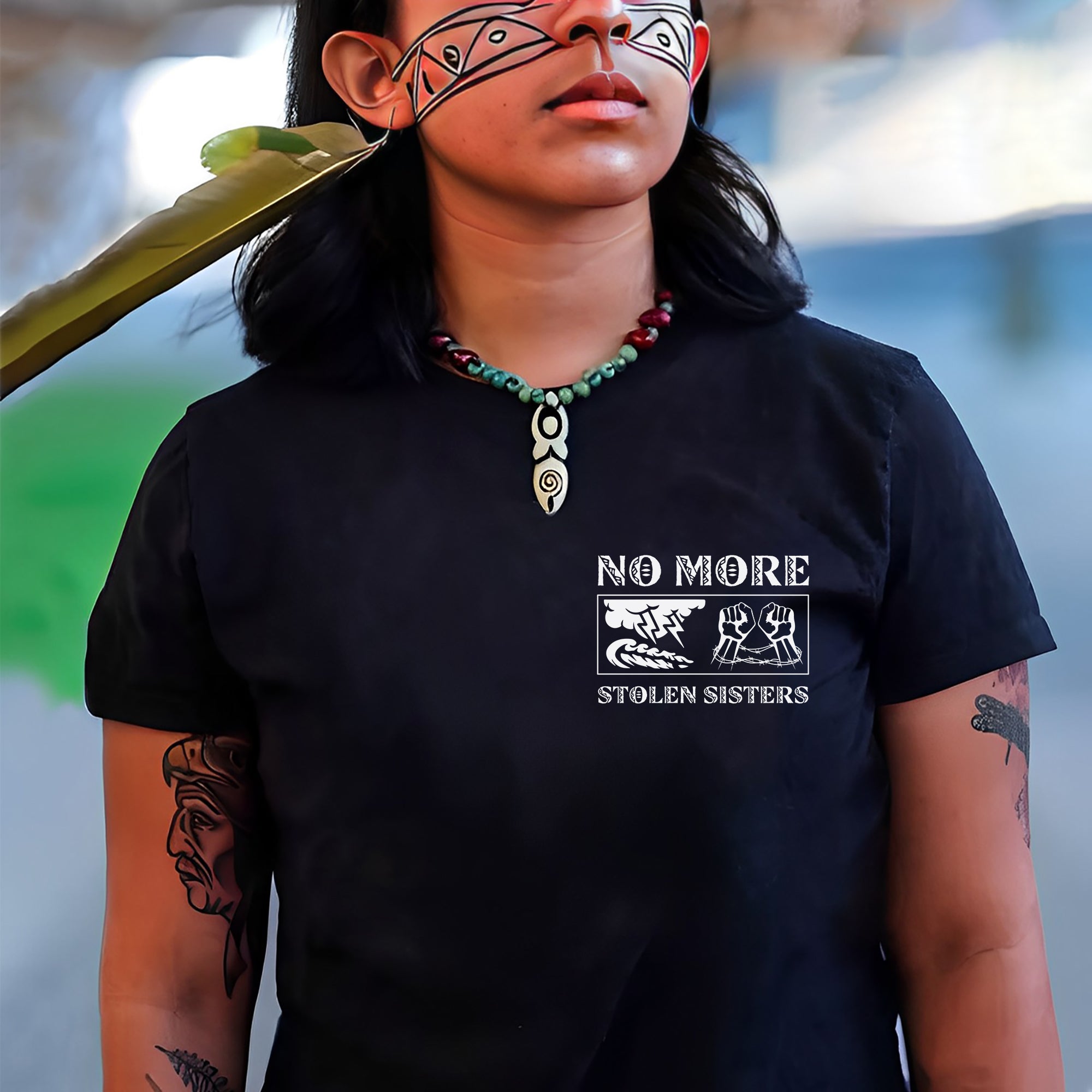 No More Stolen Sisters MMIW - Unisex T-Shirt/T-Shirt V-Neck/Hoodie/Sweatshirt - Two Sides