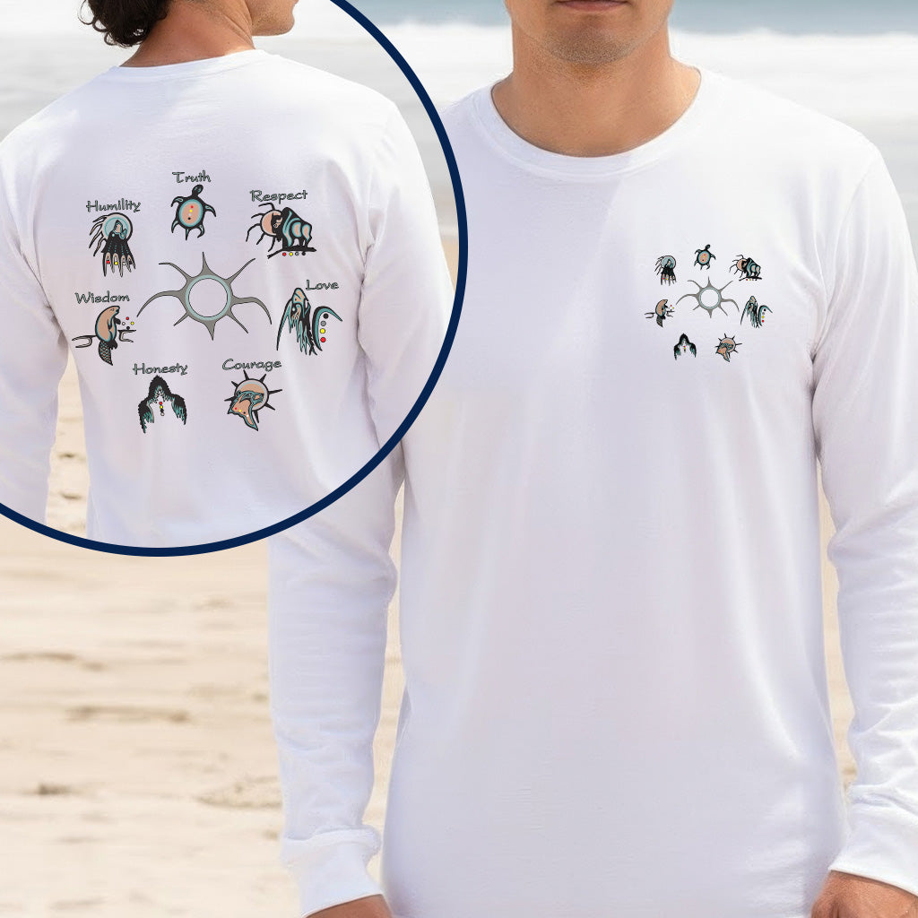 [Two Sides] The Seven Sacred Laws Native American Indigenous Culture Unisex Tank Top/Long Sleeve/Hoodie Zip
