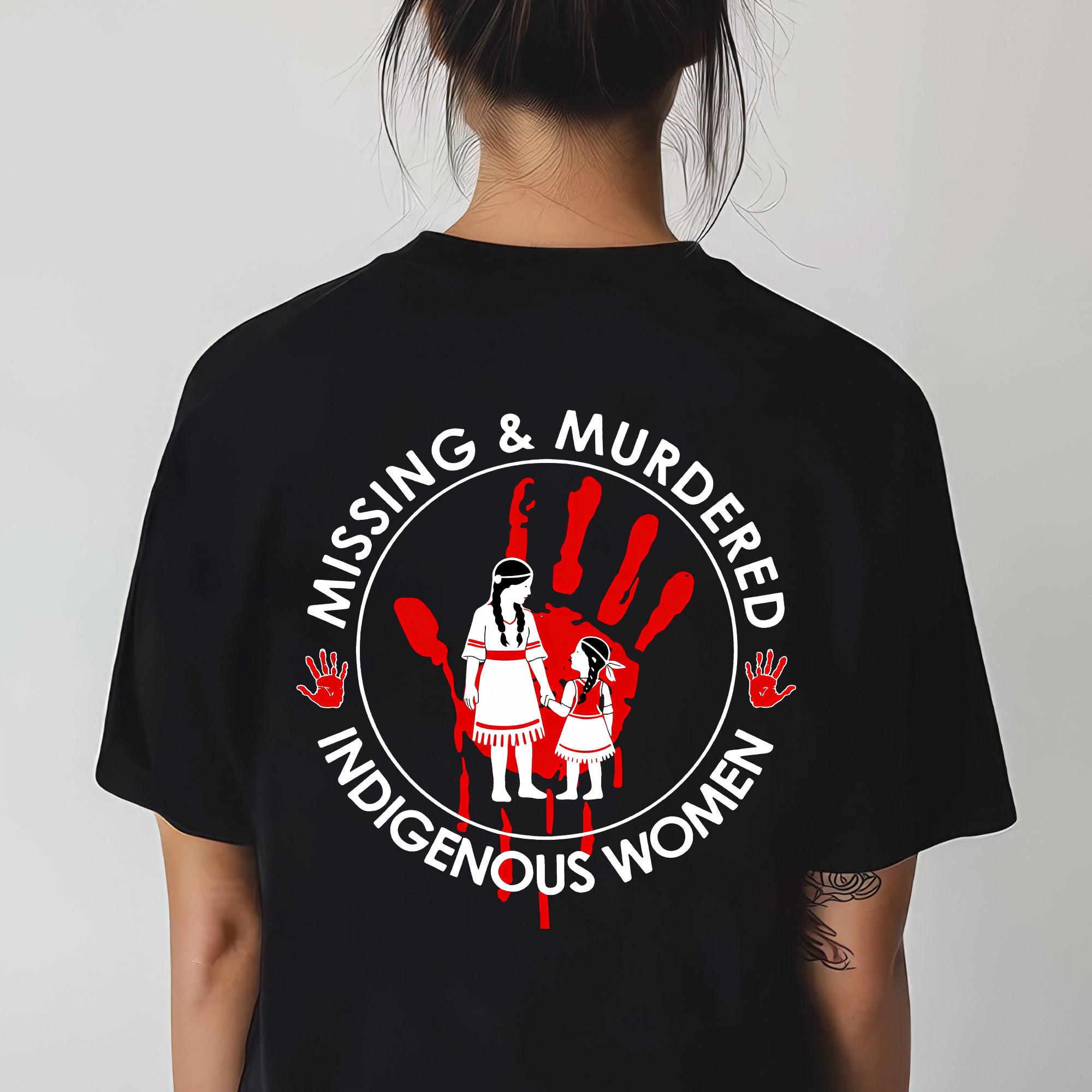 [Two Sides] Missing and Murdered Indigenous Women Unisex T-shirt/T-shirt V-Neck/Hoodie/Sweatshirt - N396