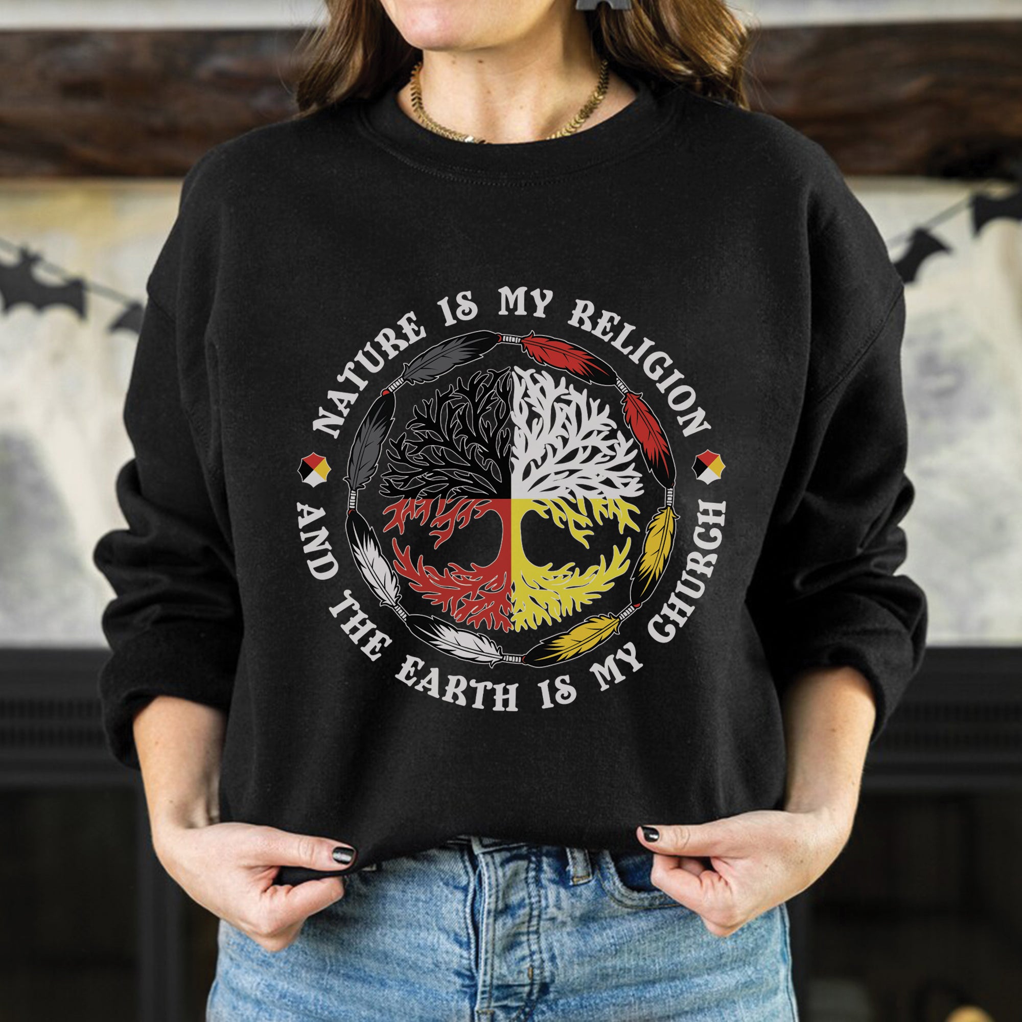 Nature Is My Religion And The Earth Is My Church Unisex T-Shirt/T-Shirt V-Neck/Hoodie/Sweatshirt - N37