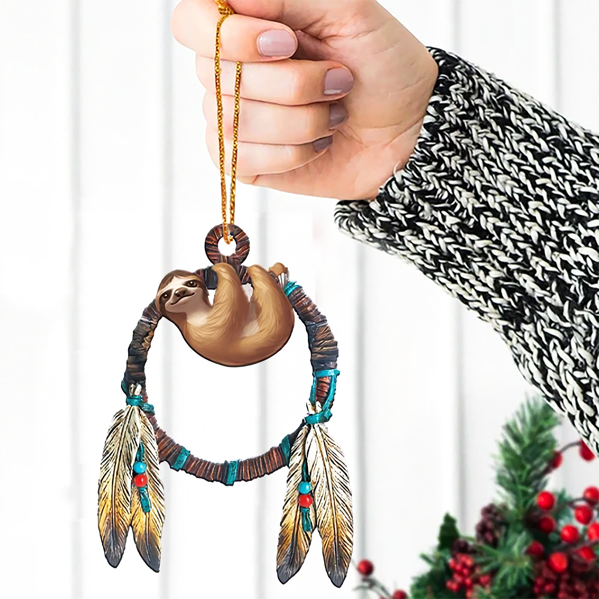 Sloth Native American - Unique Gift Decor Flat Acrylic